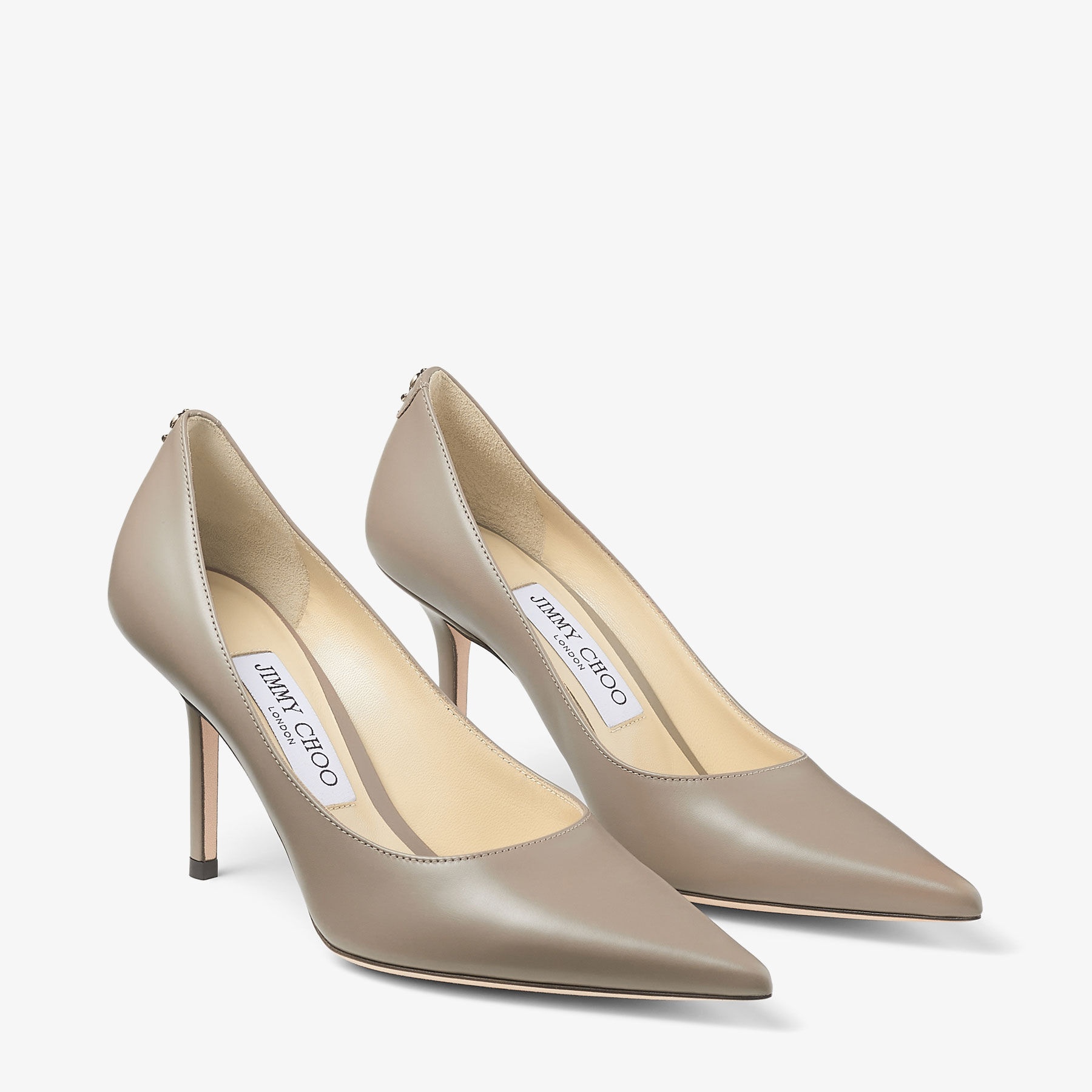 Love 85
Taupe Leather Pumps with JC Emblem - 3