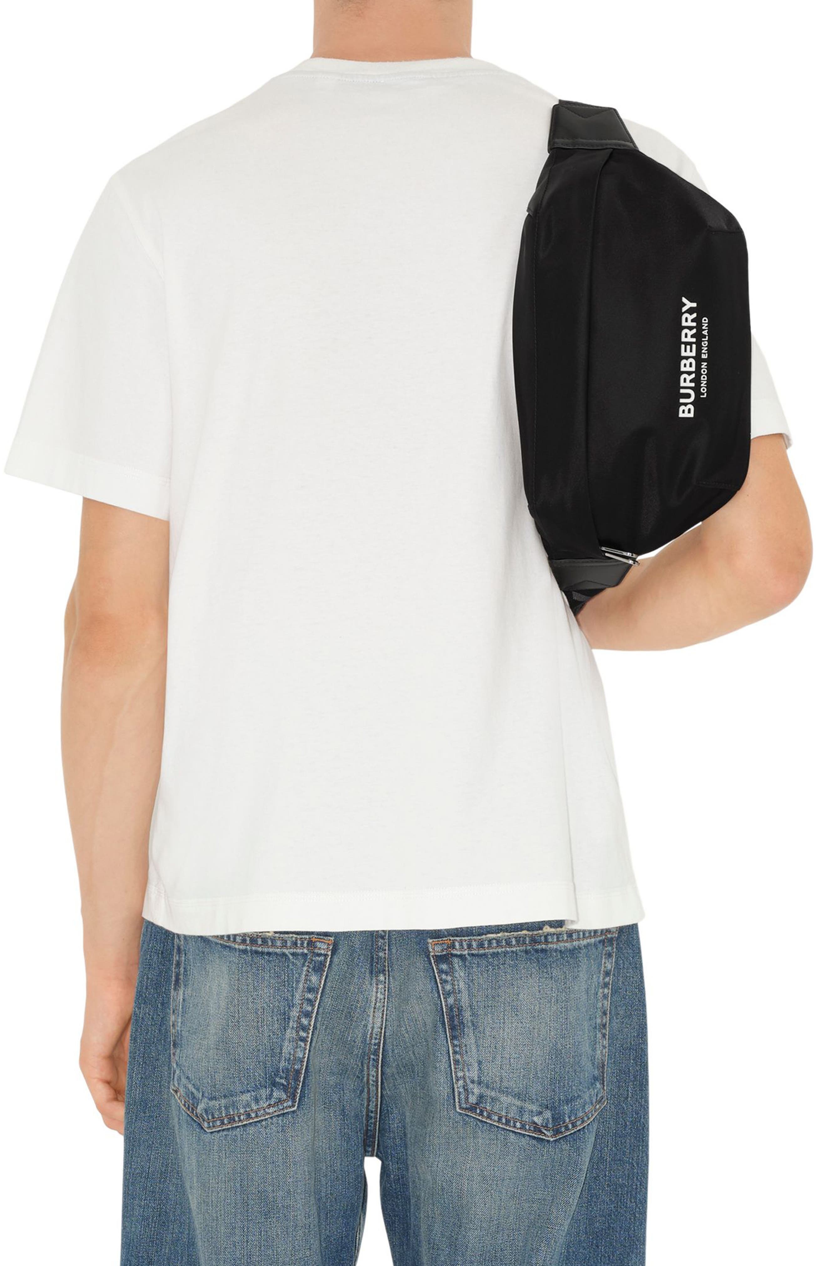 burberry Medium Sonny Logo Nylon Belt Bag in Black at Nordstrom - 3