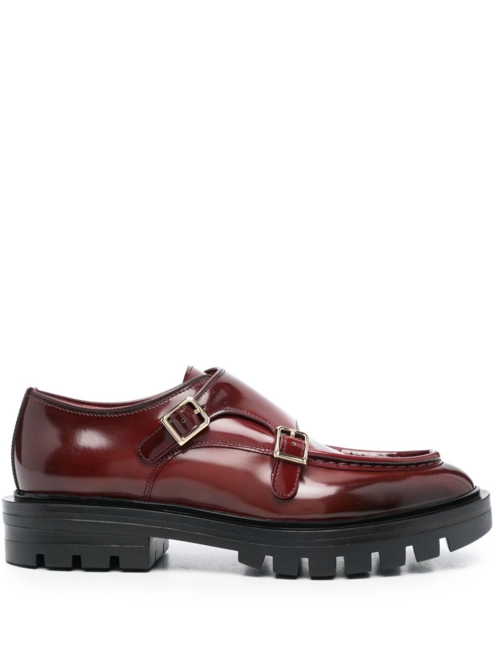 chunky leather loafers - 1