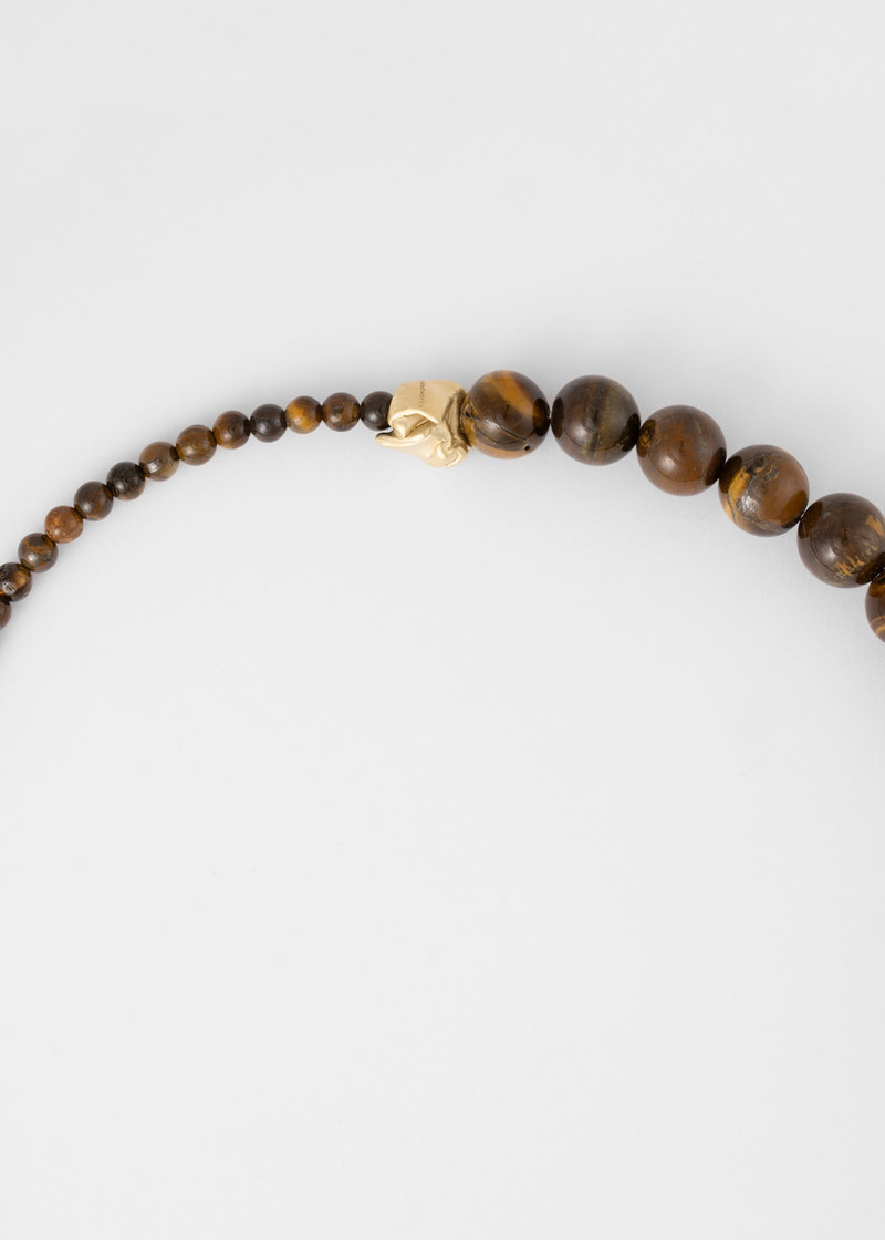 Tiger Eye & Gold Vermeil Beaded Necklace by Completedworks 3