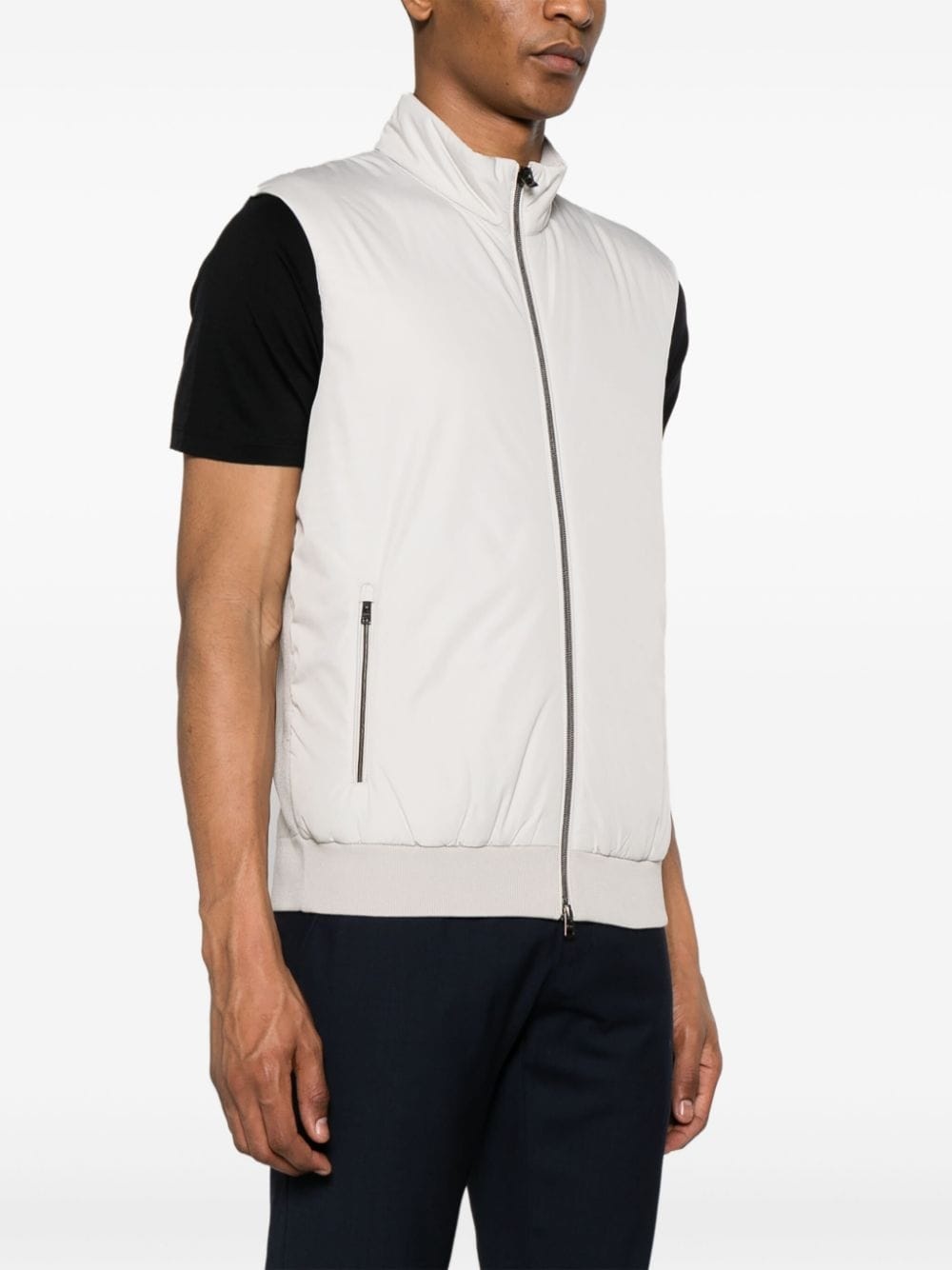 zip-up panelled gilet - 6