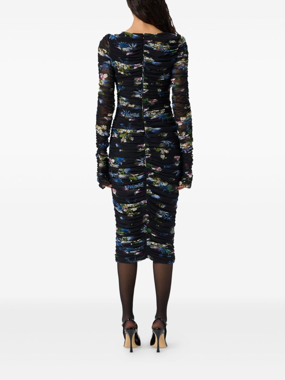 floral-print midi dress - 3