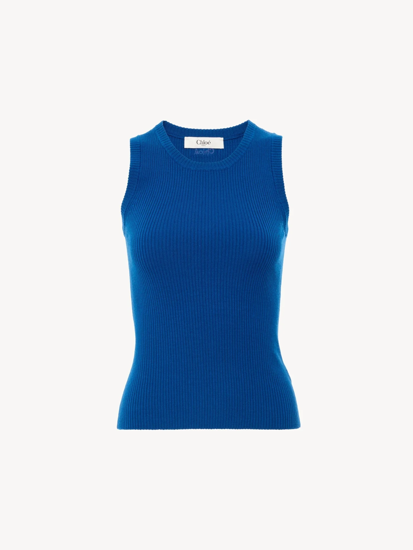CREW-NECK TANK TOP IN A WOOL KNIT - 1