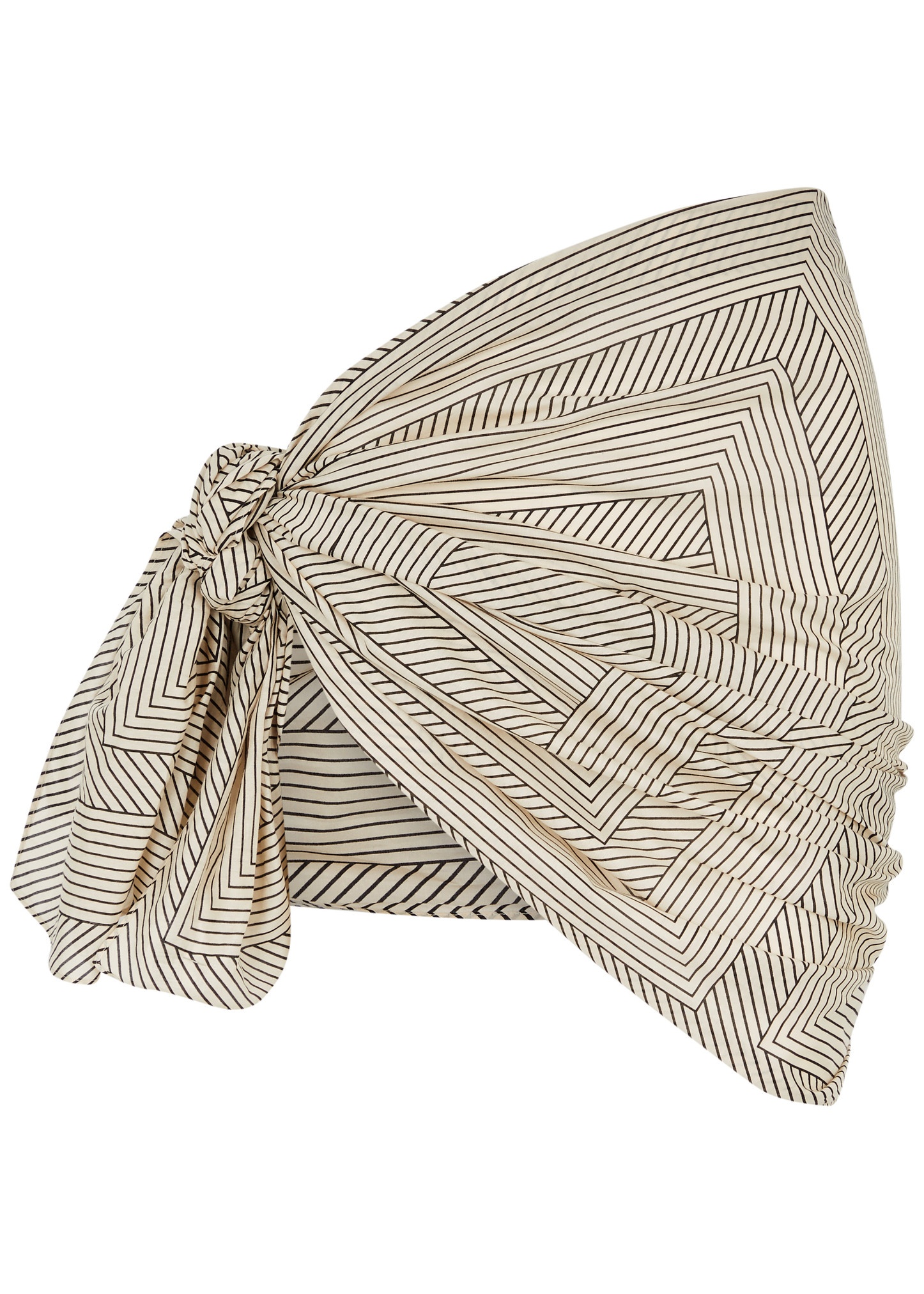 Striped logo cotton-blend sarong - 1
