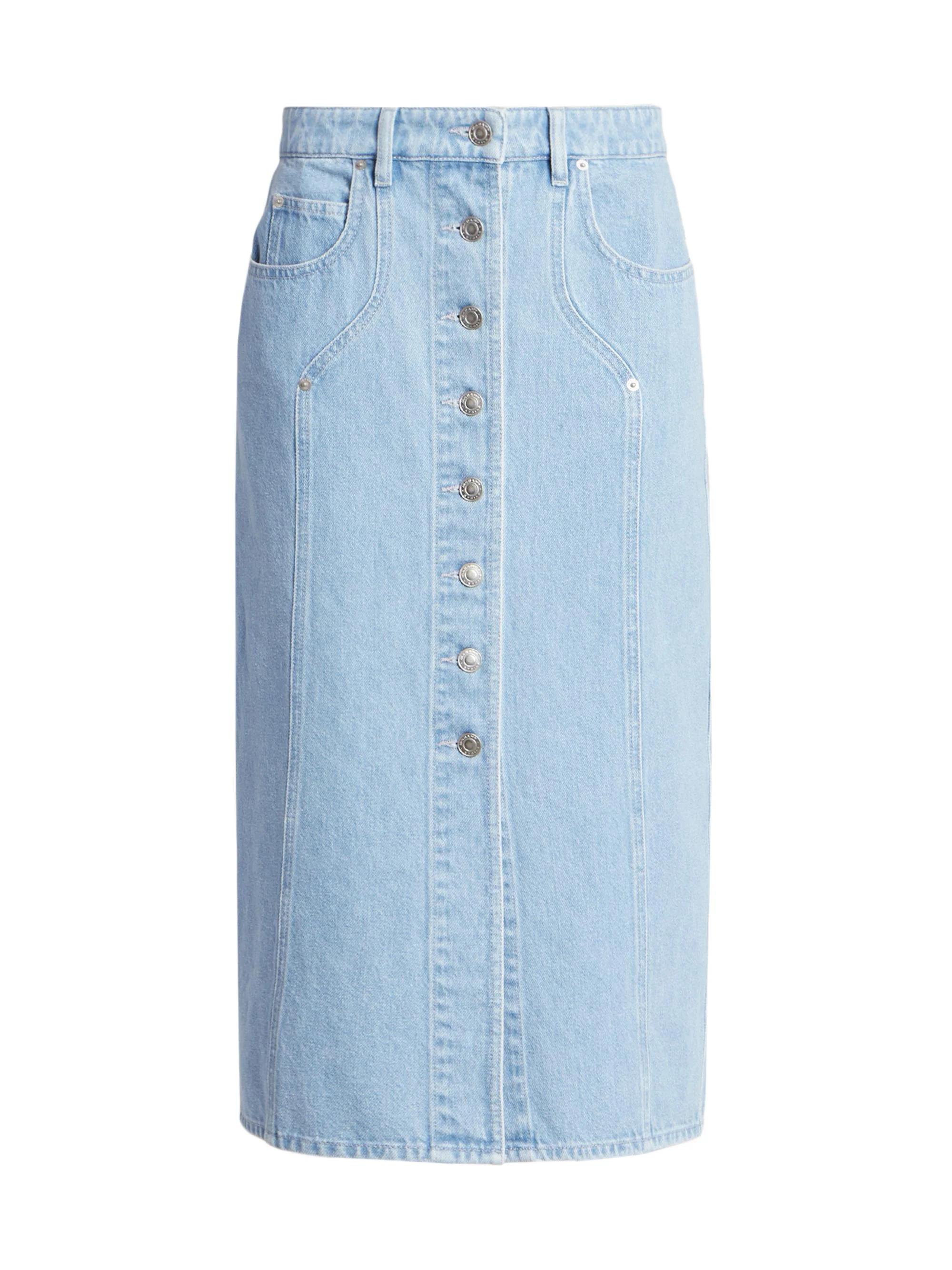Women's Vandy Denim Button-Front Skirt - Light Blue - 1