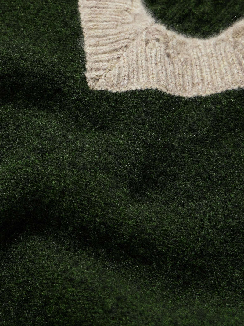 Asymmetric Striped Brushed-Cashmere Sweater 4