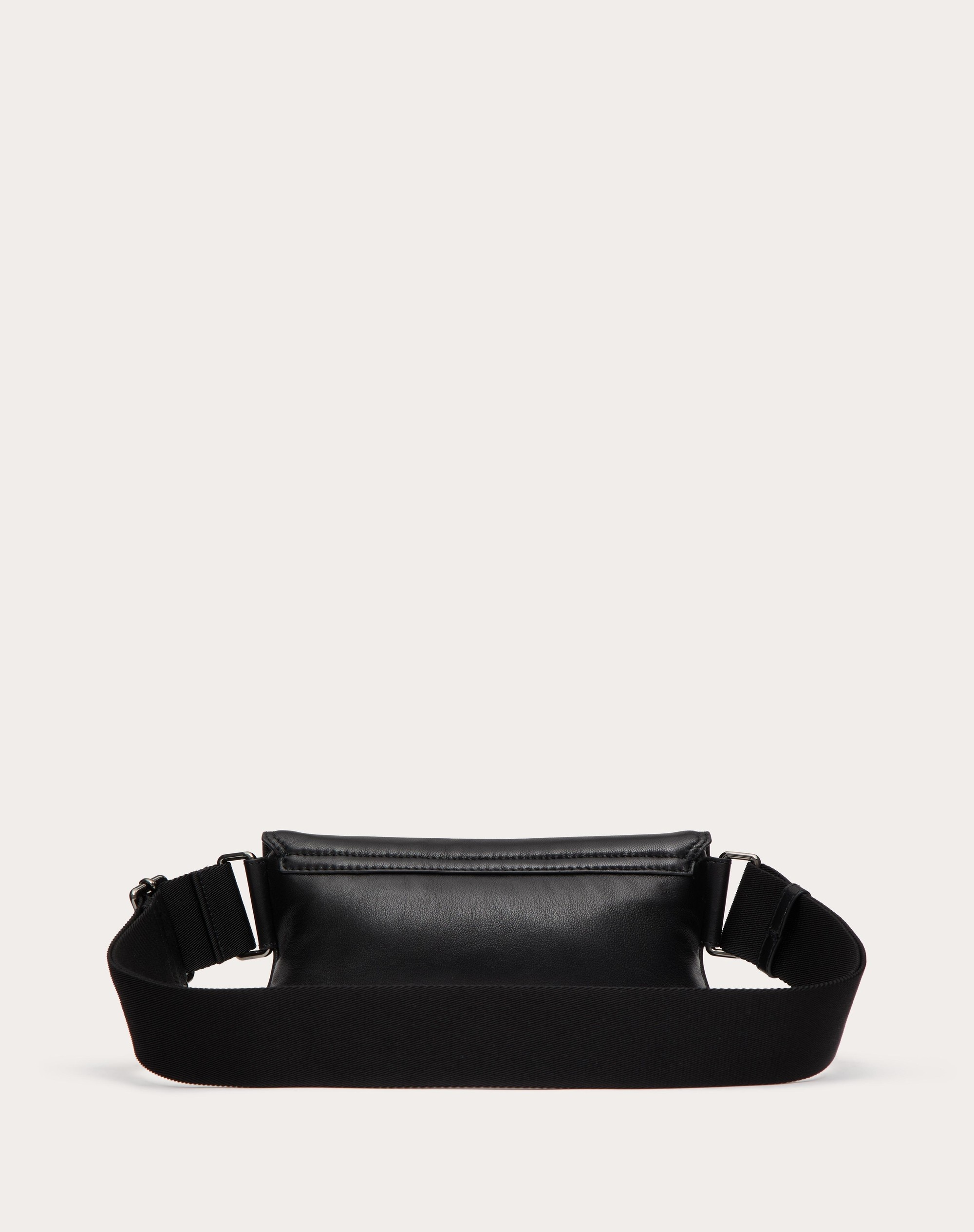 VALENTINO GARAVANI NOIR NAPPA LEATHER SHOULDER BAG - 4