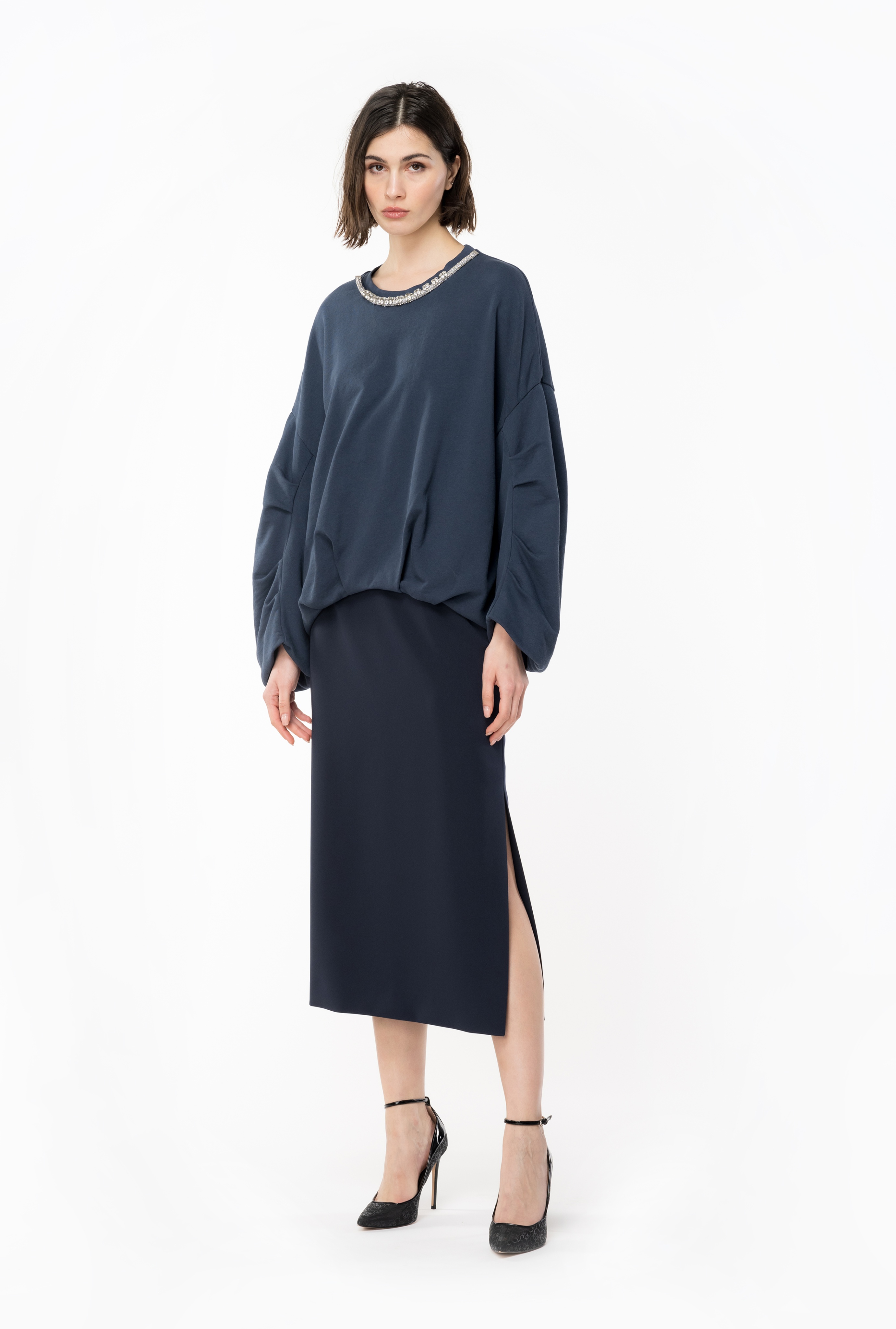 SKIRT WITH WAIST TABS - 3