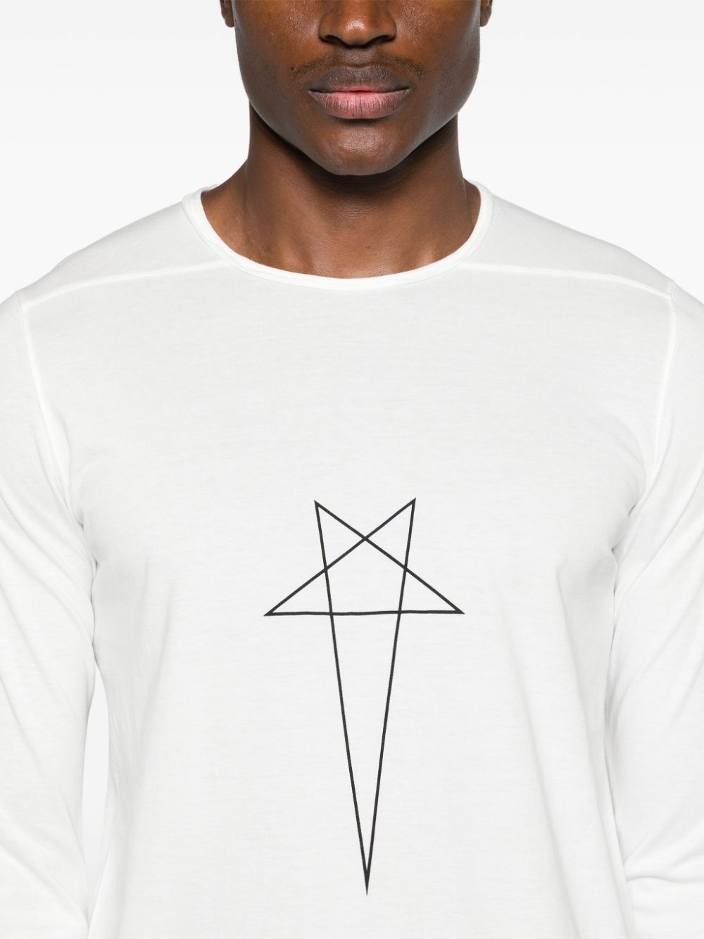Level pentagram-print organic cotton T-shirt - 5