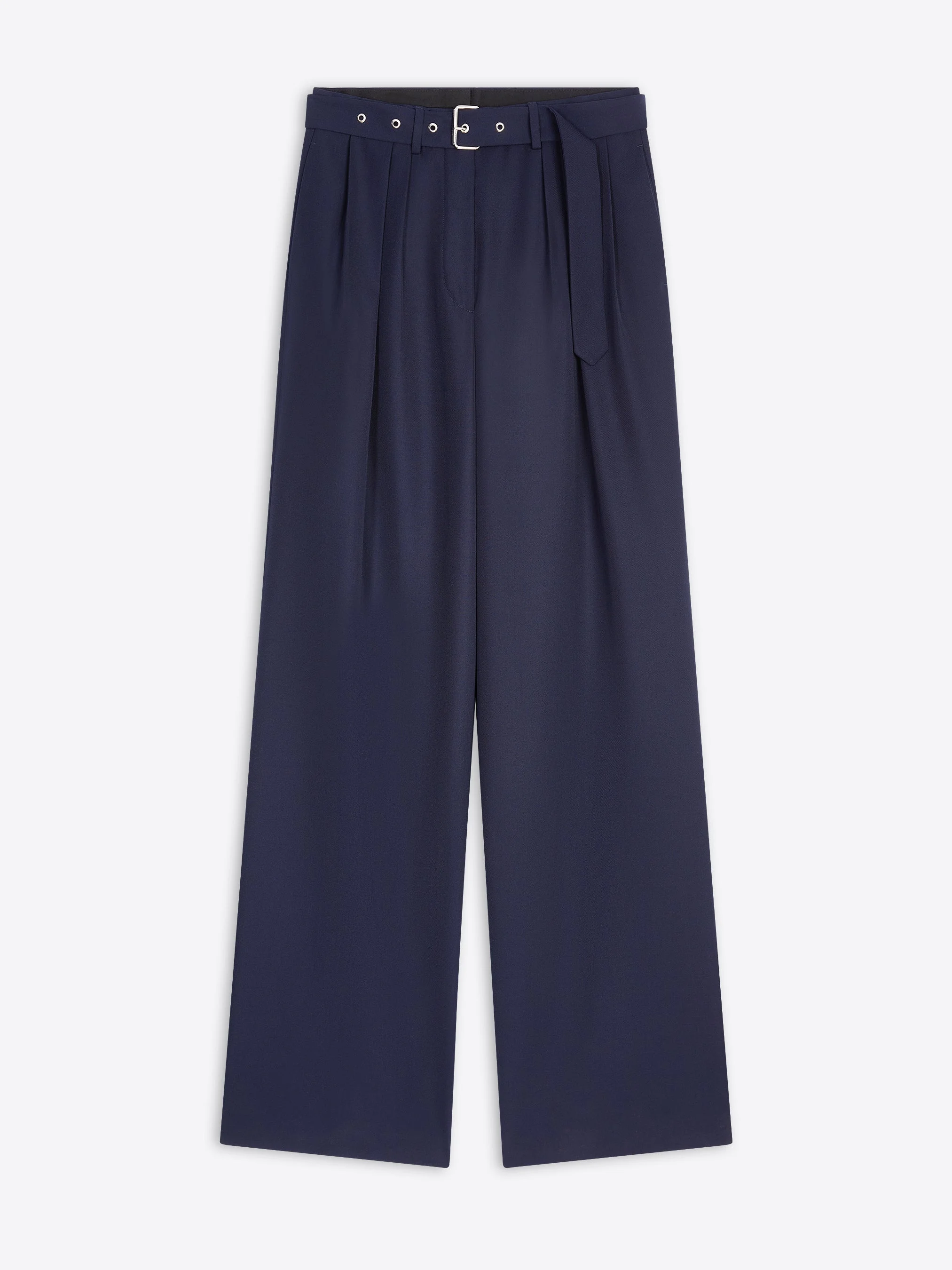 BELTED WOOL TROUSERS - 1