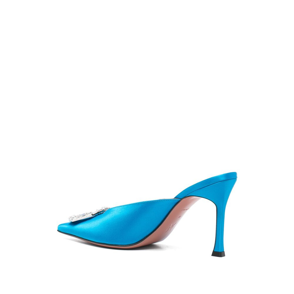 Amina Muaddi Blue Mules Women - 3