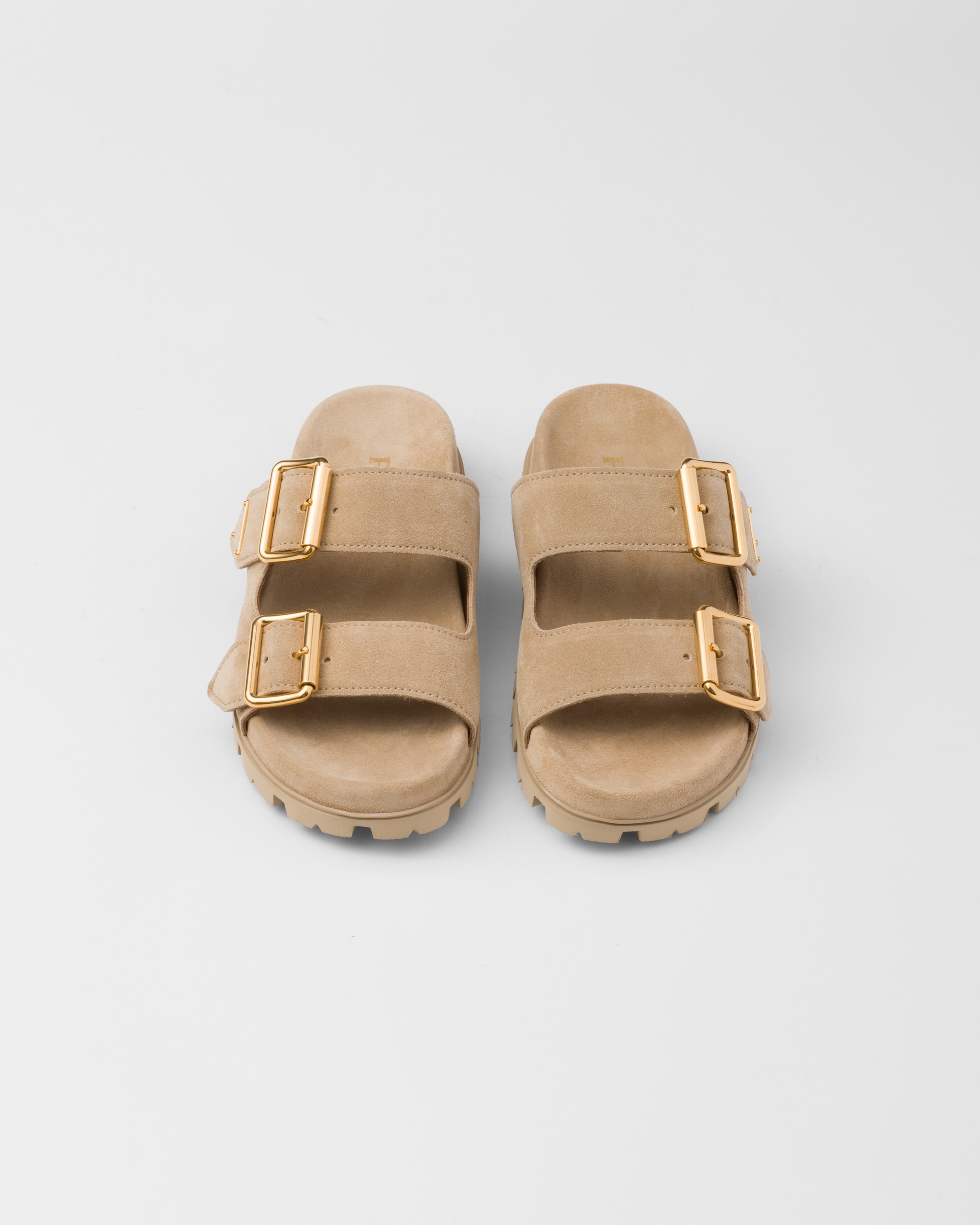 Suede strap slides - 3