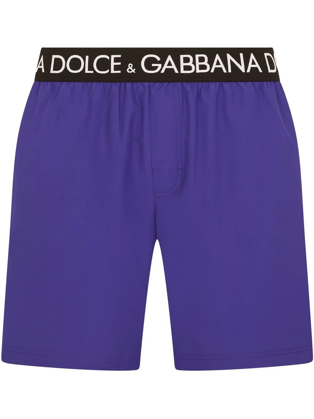 logo-waistband swim shorts - 1