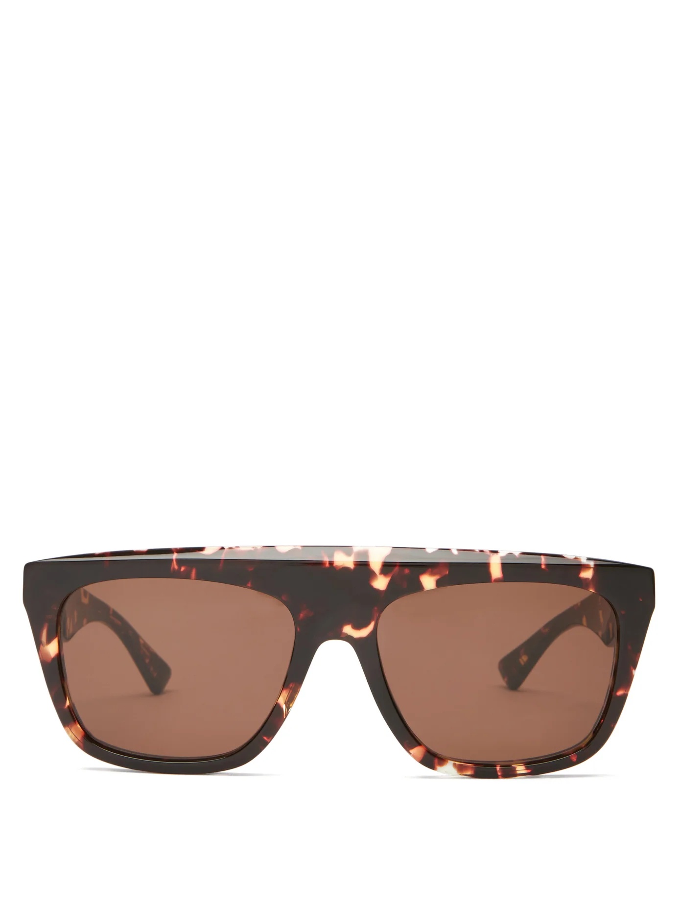 Flat-top tortoiseshell-acetate sunglasses - 1