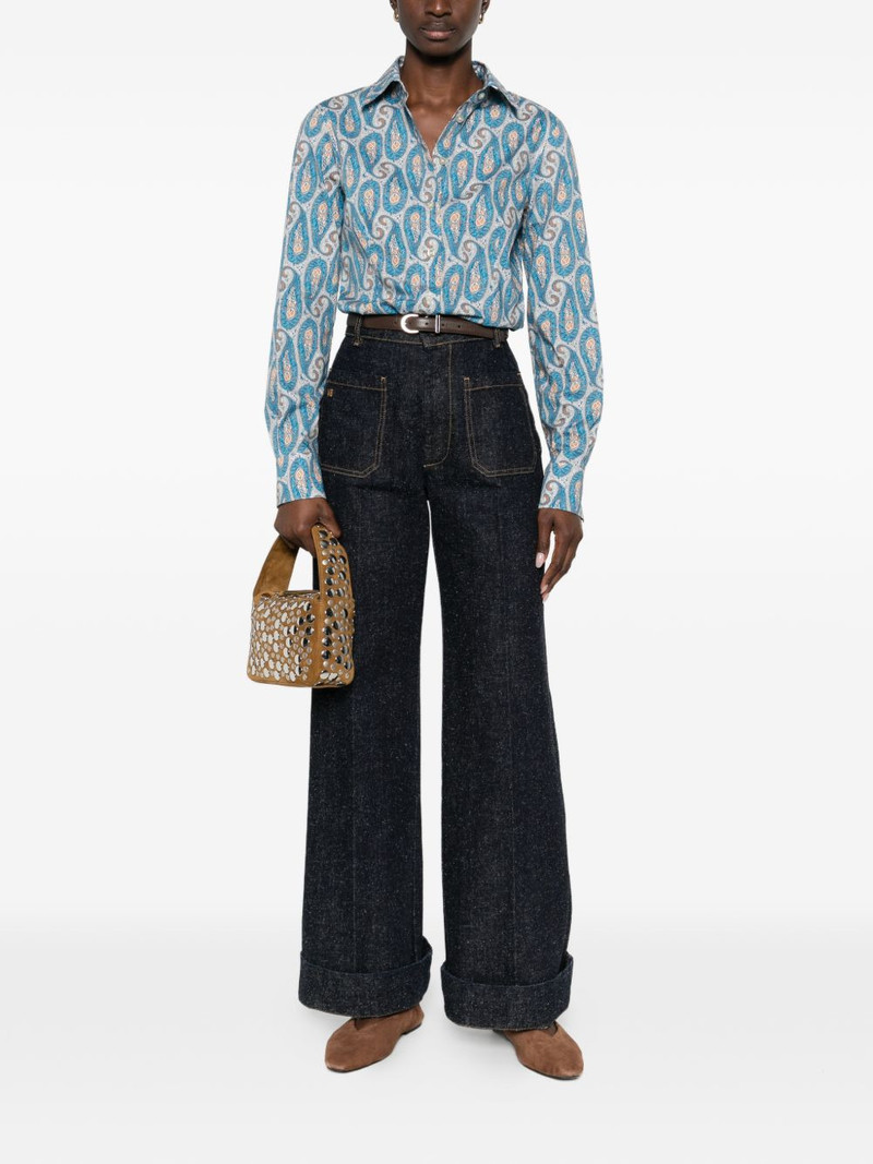 Etro paisley collared shirt outlook