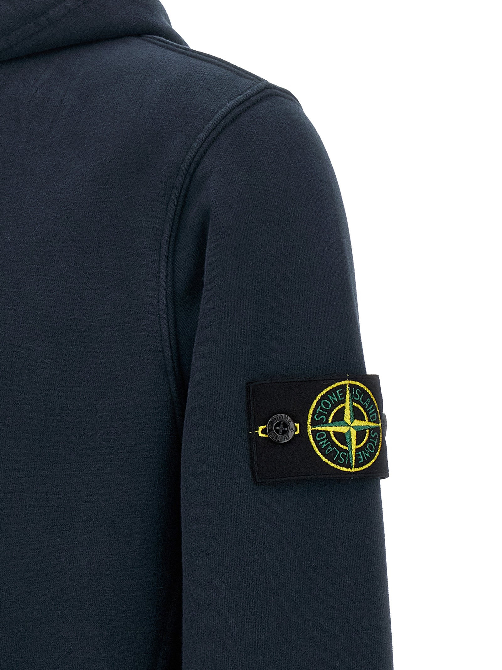 Logo Badge Hoodie Sweatshirt Blue - 4