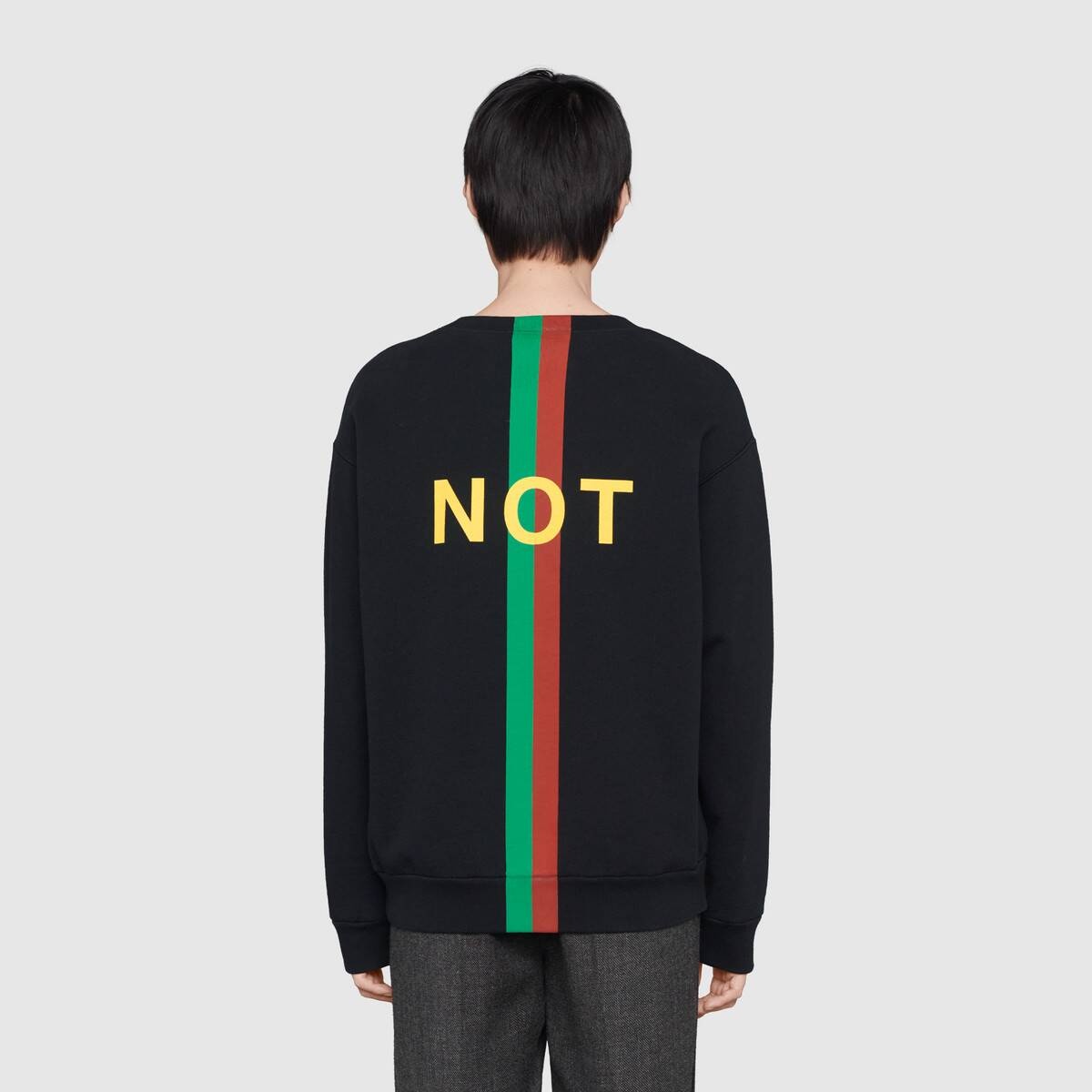 'Fake/Not' print sweatshirt - 5