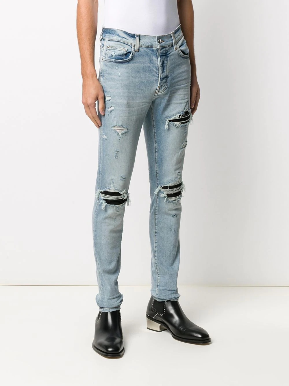 distressed skinny-fit jeans - 3