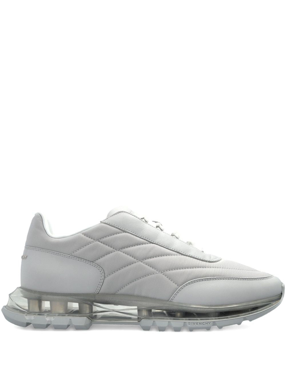 QUILTED TRANSLUCENT-SOLE SNEAKERS - 1
