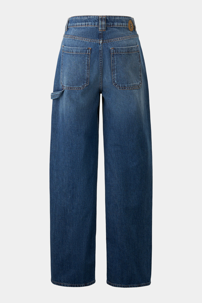 Dyna wide fit jeans in Washed blue denim 7