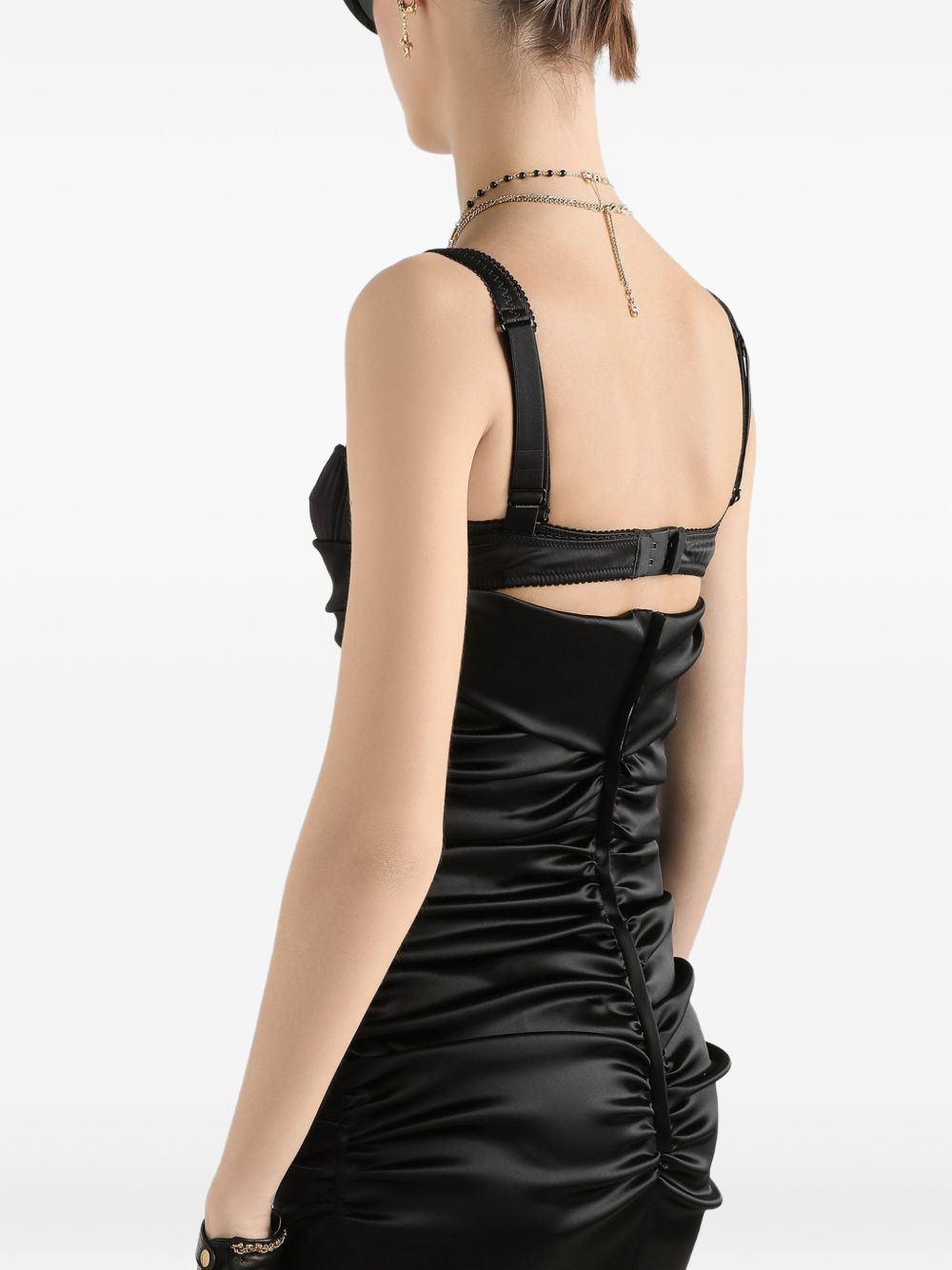 ruched satin dress - 4