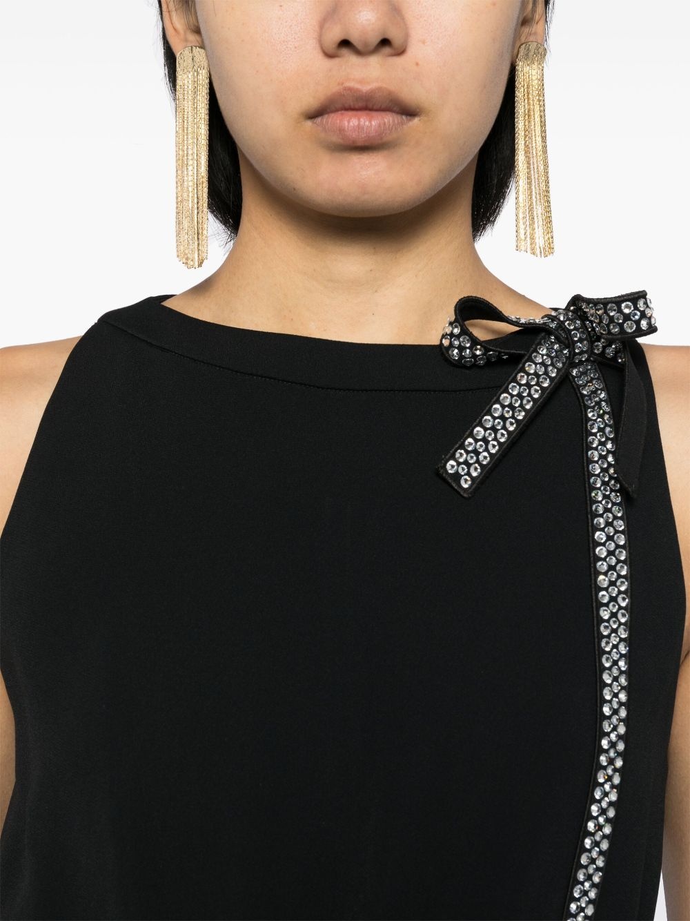 crystal bow jumpsuit - 5