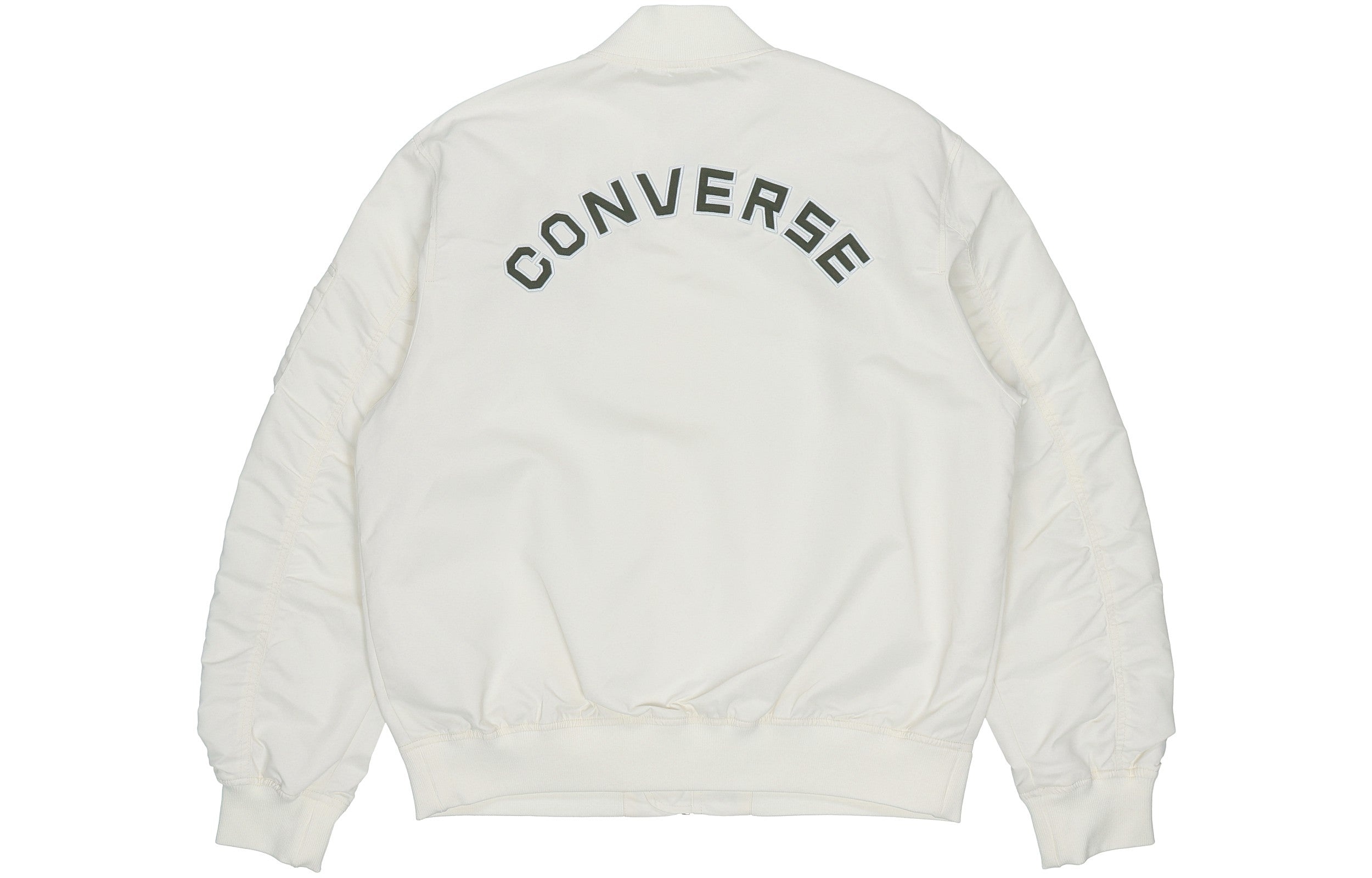 Converse SS22 Logo Loose Sports Retro aviator Jacket Couple Style White 10024169-A01 - 2