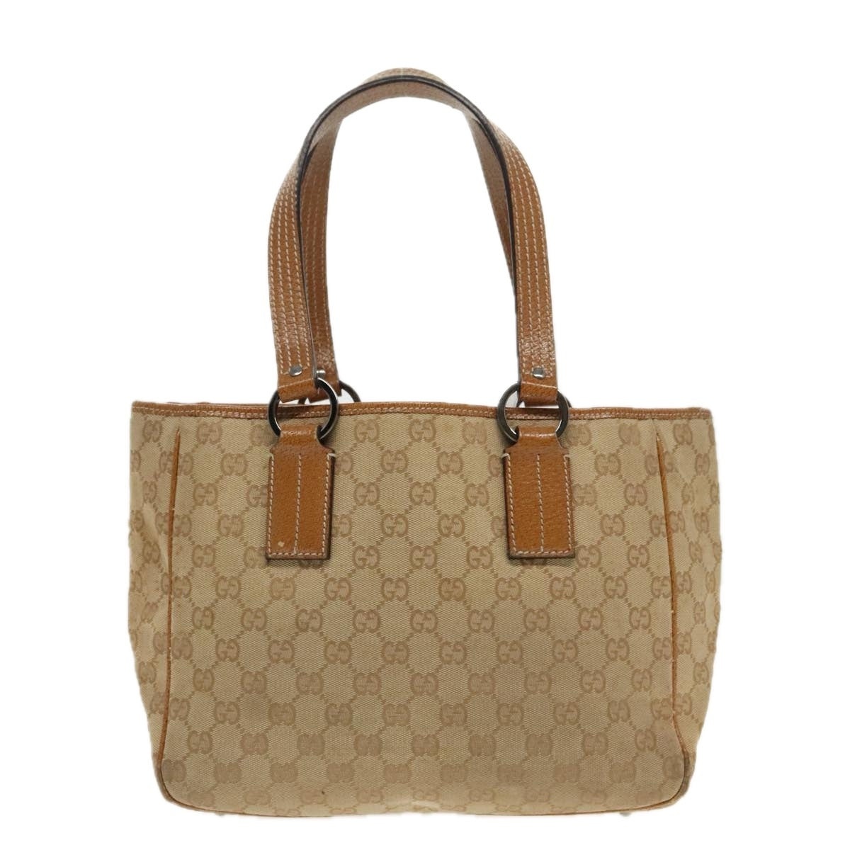GUCCI GG Canvas Hand Bag Brown Silver 113019 113019 - 3