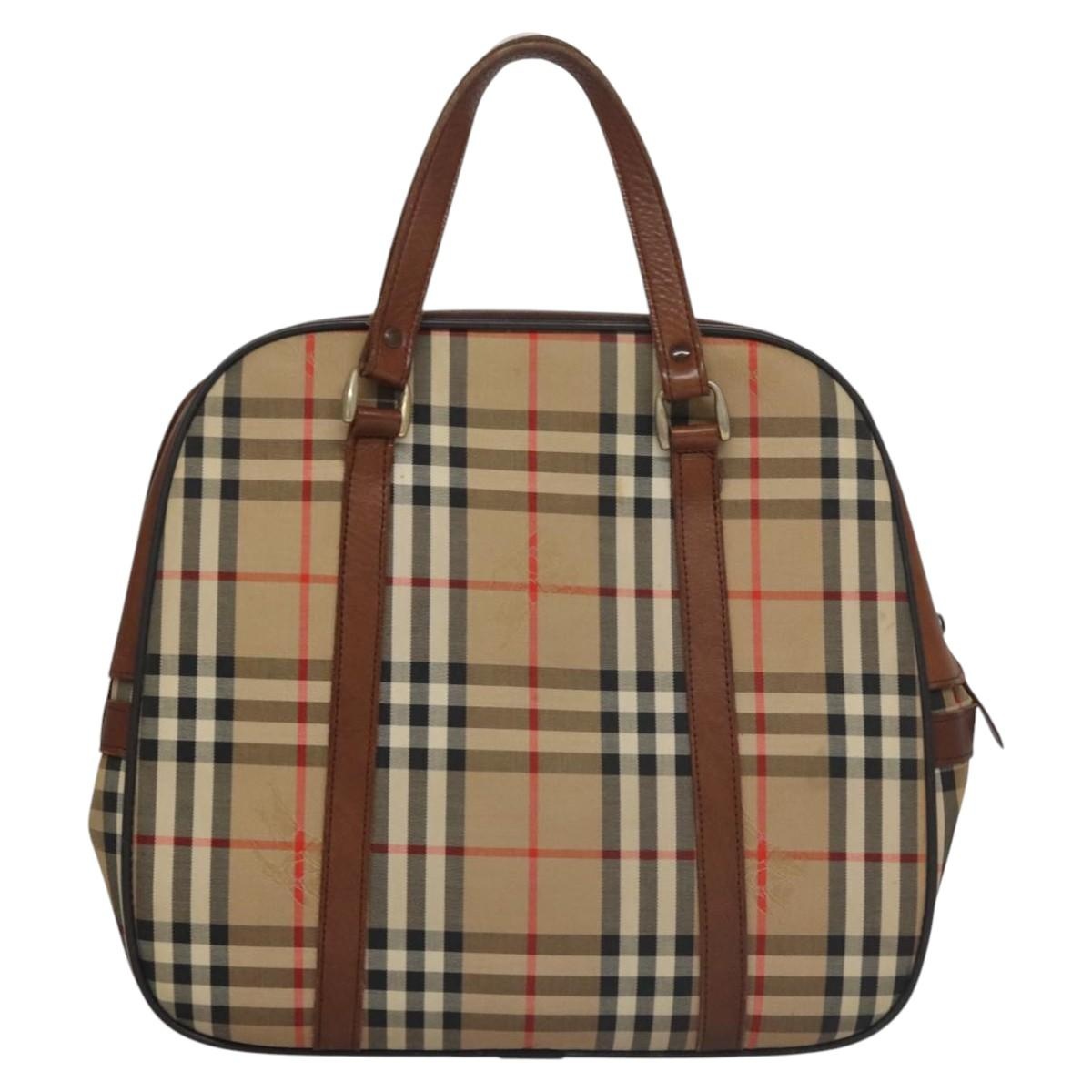 Burberry Nova Check Hand Bag Canvas Beige - 3
