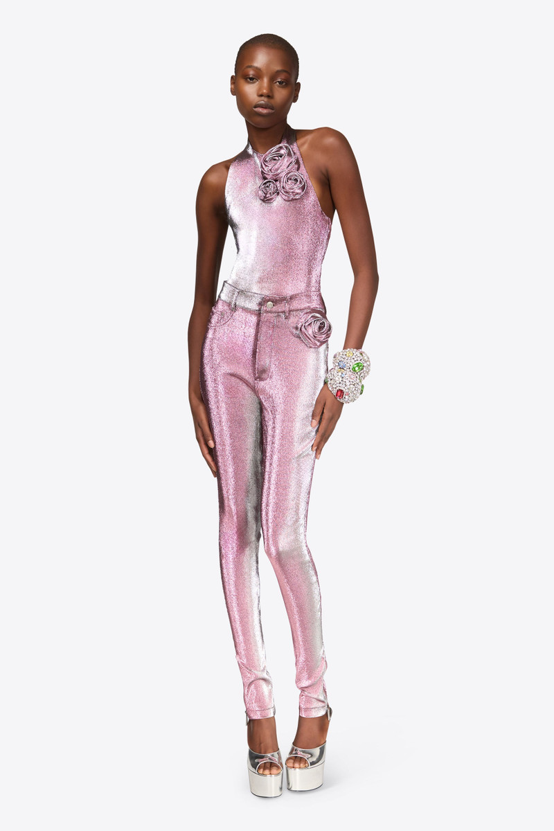 STRETCH LAME ROSETTE LEGGING 3