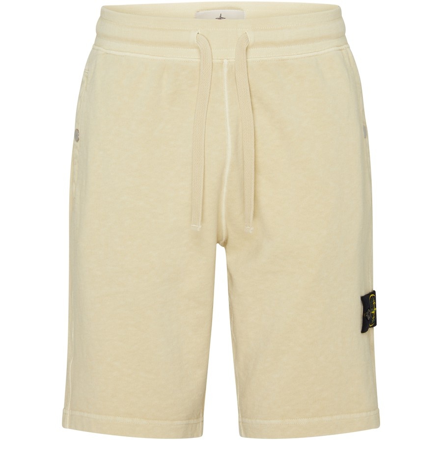 Fleece shorts with logo patch - 1