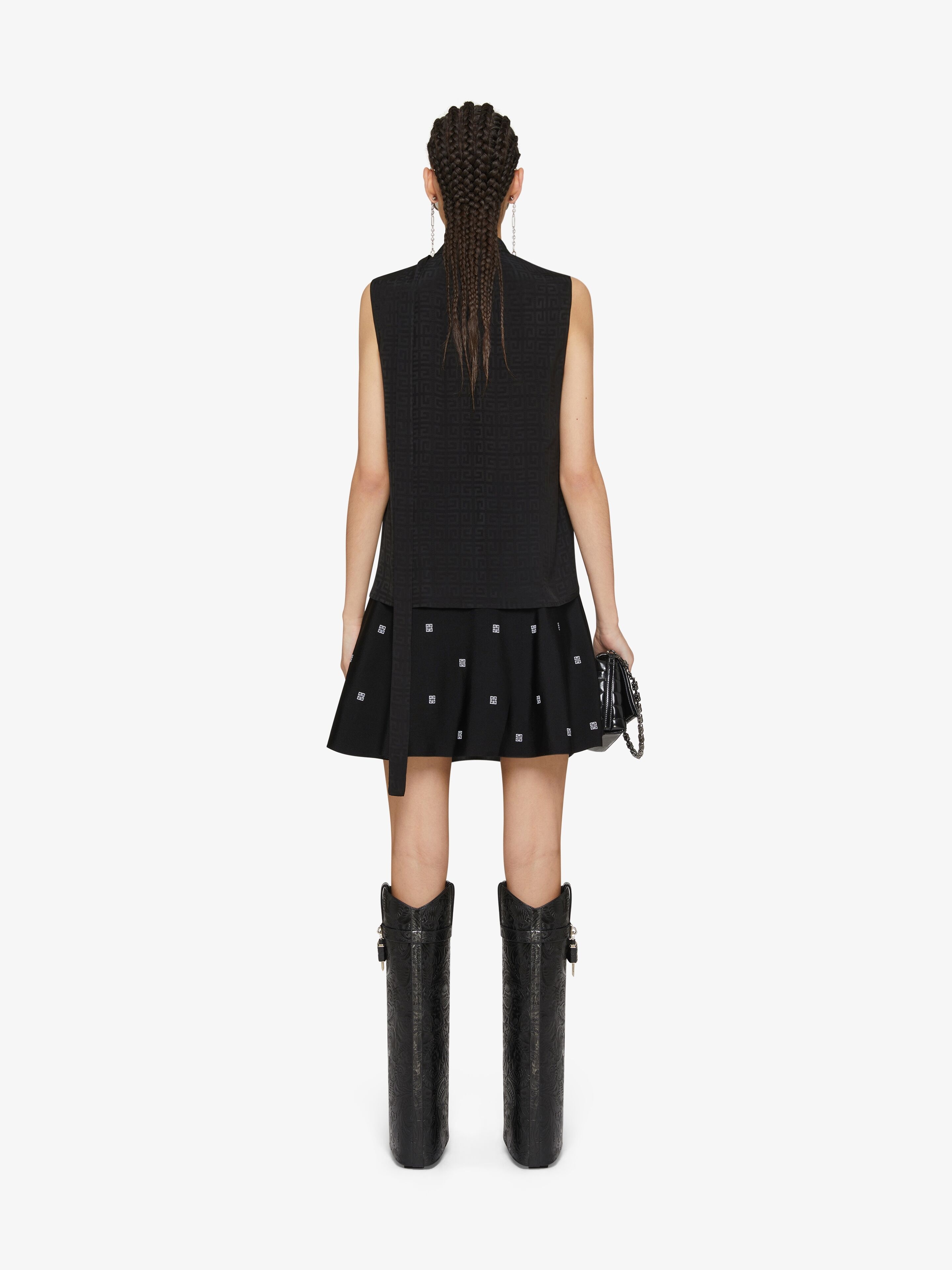 TOP IN 4G JACQUARD WITH LAVALLIERE - 4