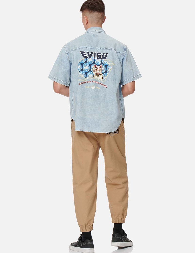 SEAGULL AND LOGO EMBROIDERY WOVEN JOGGER PANTS 3