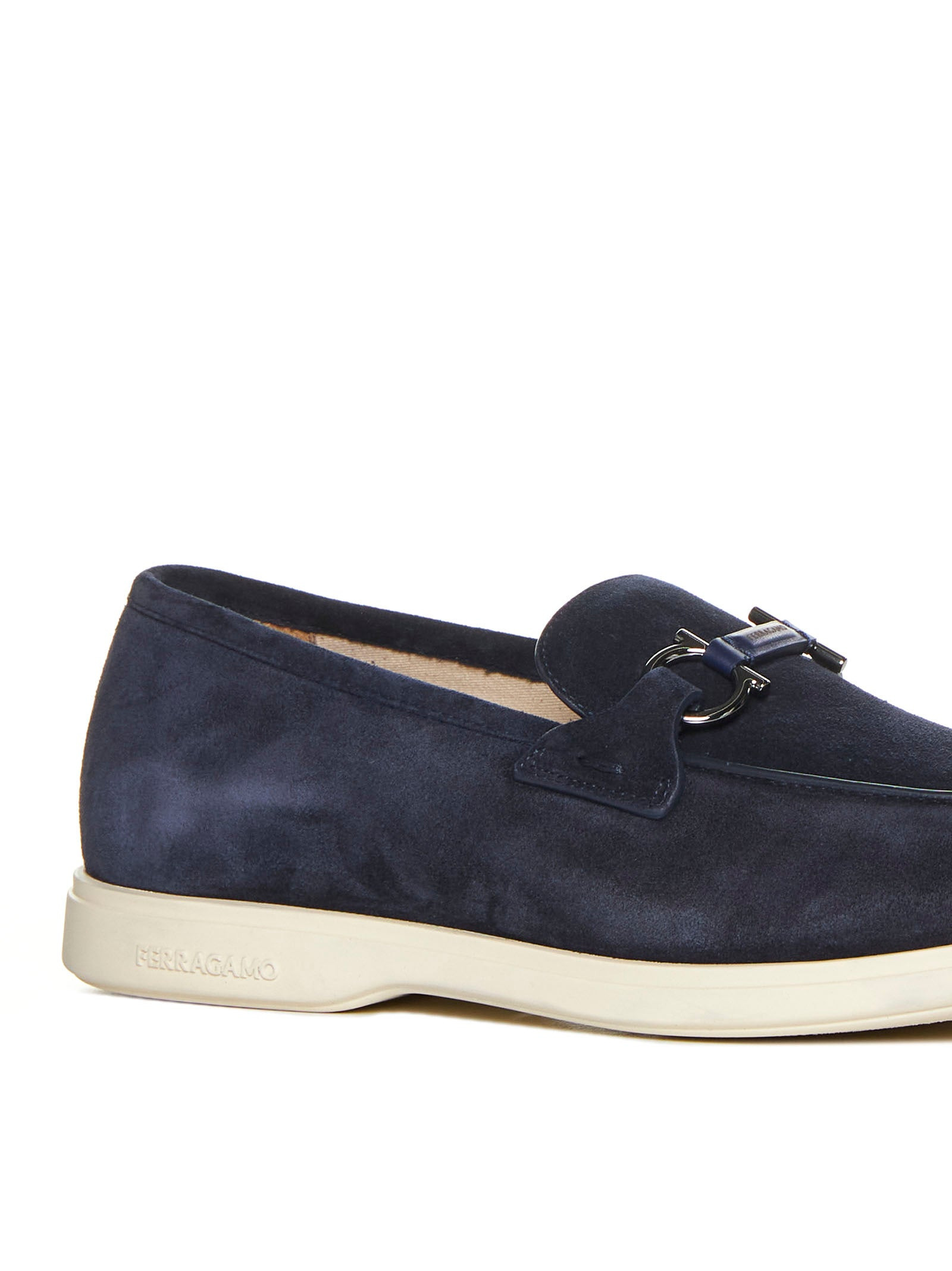 Gancini suede loafers - 4