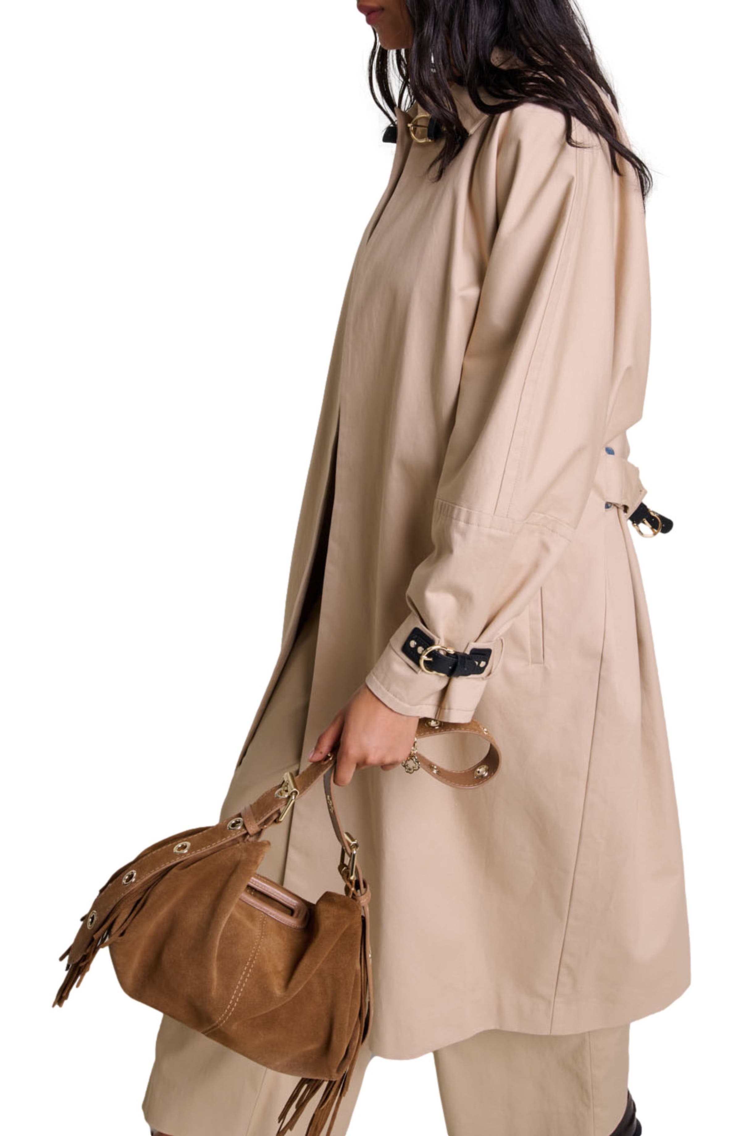 maje Long trench coat in Beige Light at Nordstrom - 4