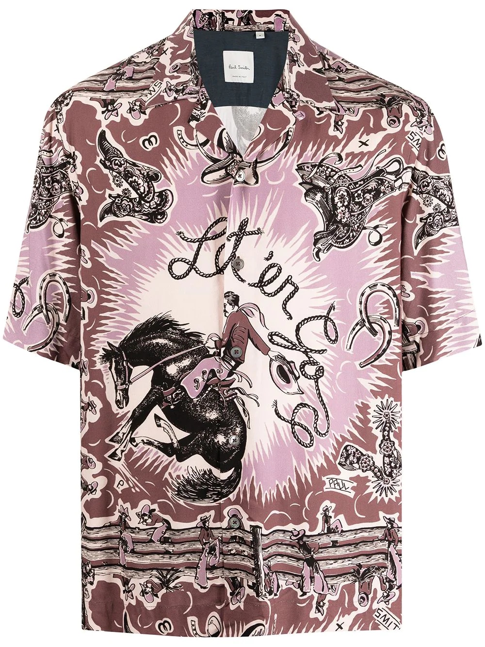 Cowboy graphic-print shirt - 1