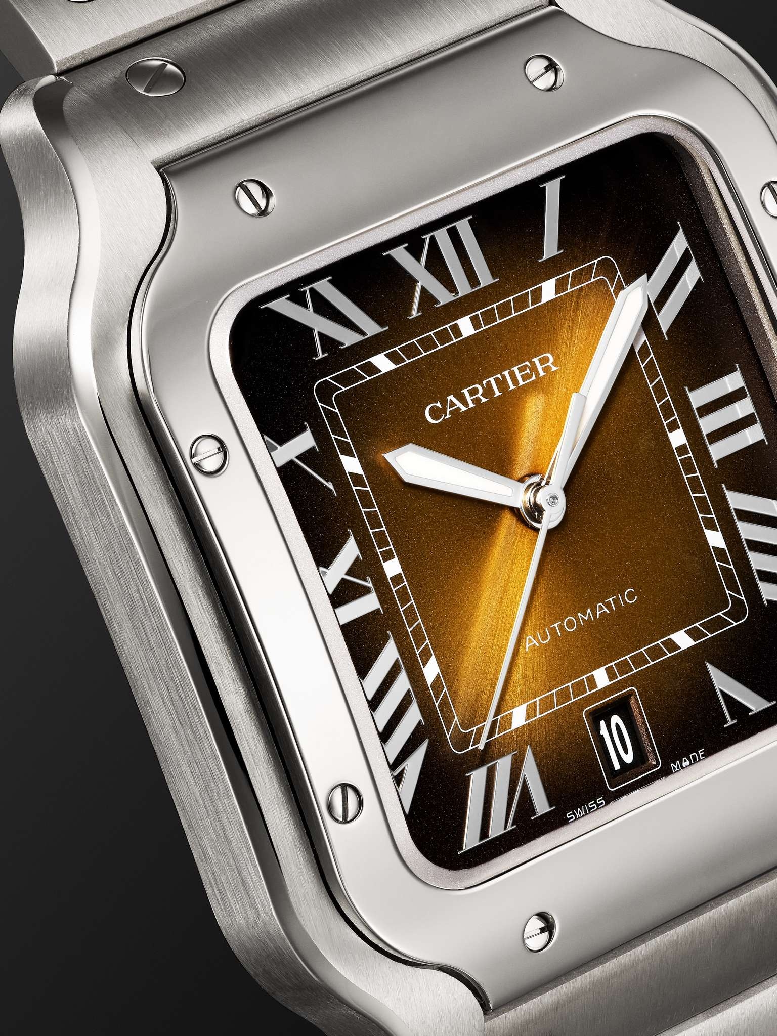 Santos de Cartier Automatic 39.8mm Interchangeable Stainless Steel and Alligator Watch, Ref. No. CRW - 5