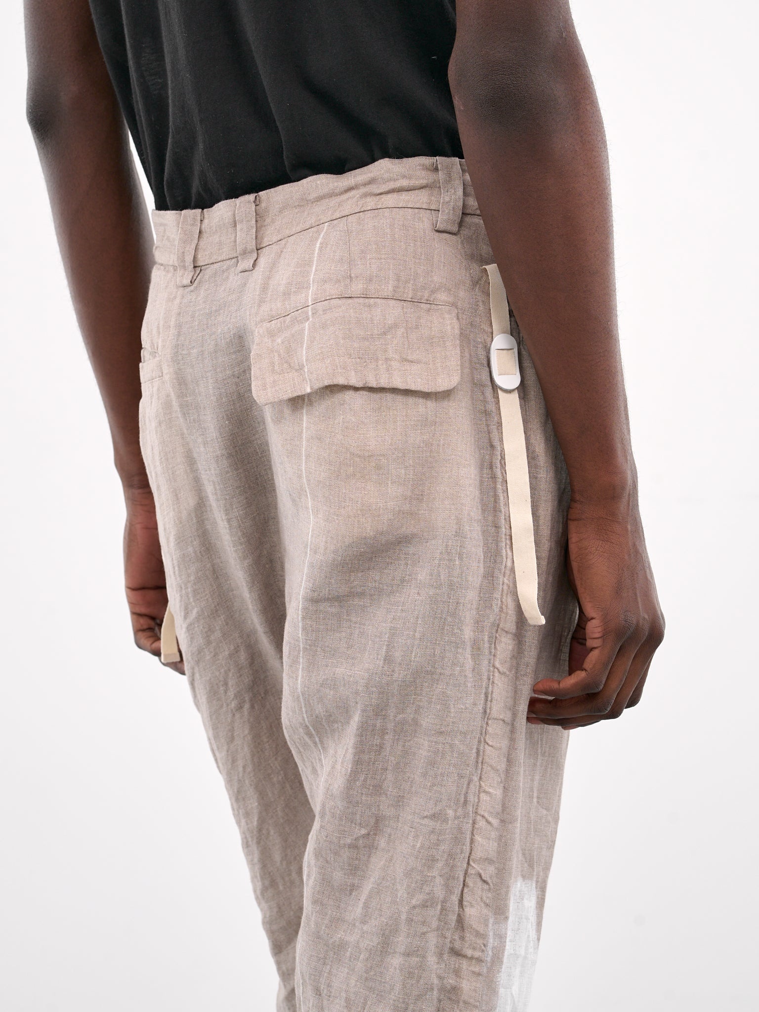 Graphic Linen Trousers - 4