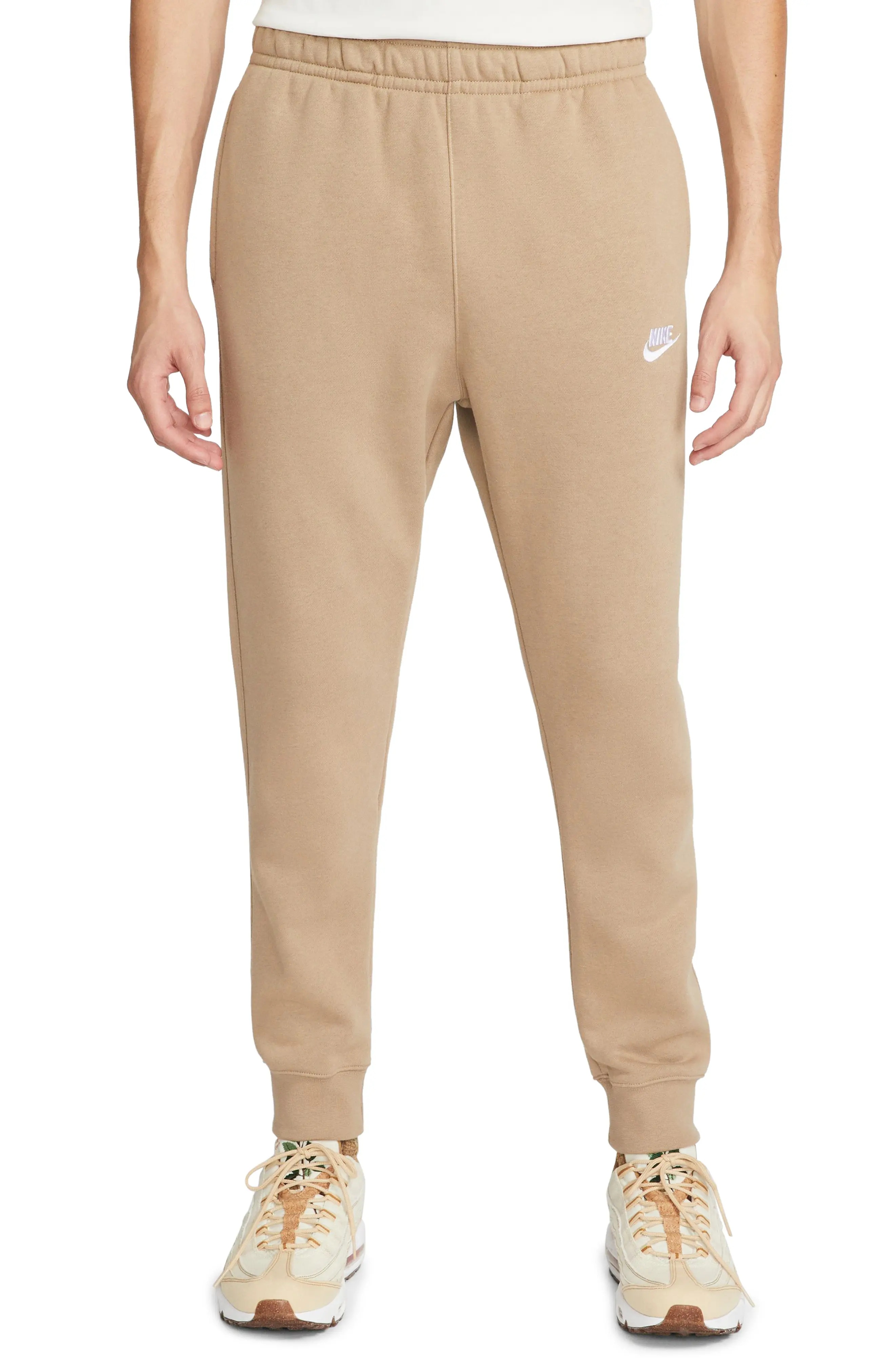 Sportswear Club Pocket Fleece Joggers in Khaki/Khaki/White - 1