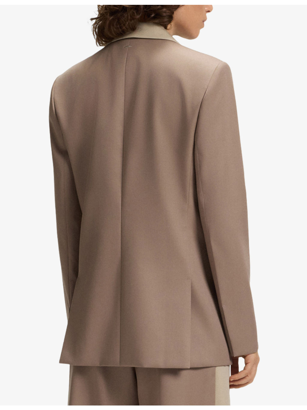 Colour-Block Lapel Single-Breasted Virgin-Wool Blazer - 4