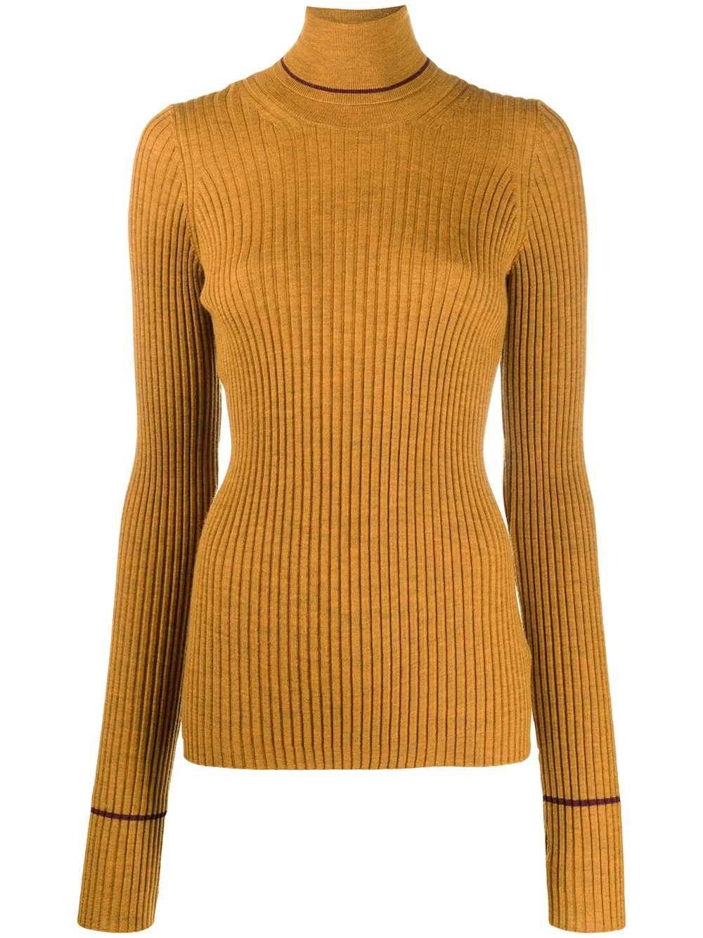 ribbed turtleneck jumper - 1