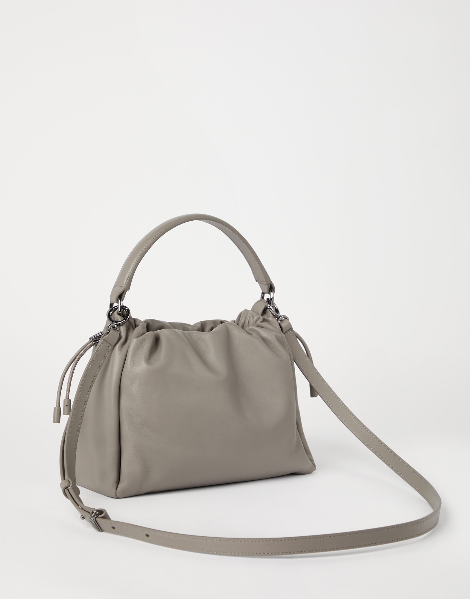 Mellow small bucket bag in soft leather with monili - 2