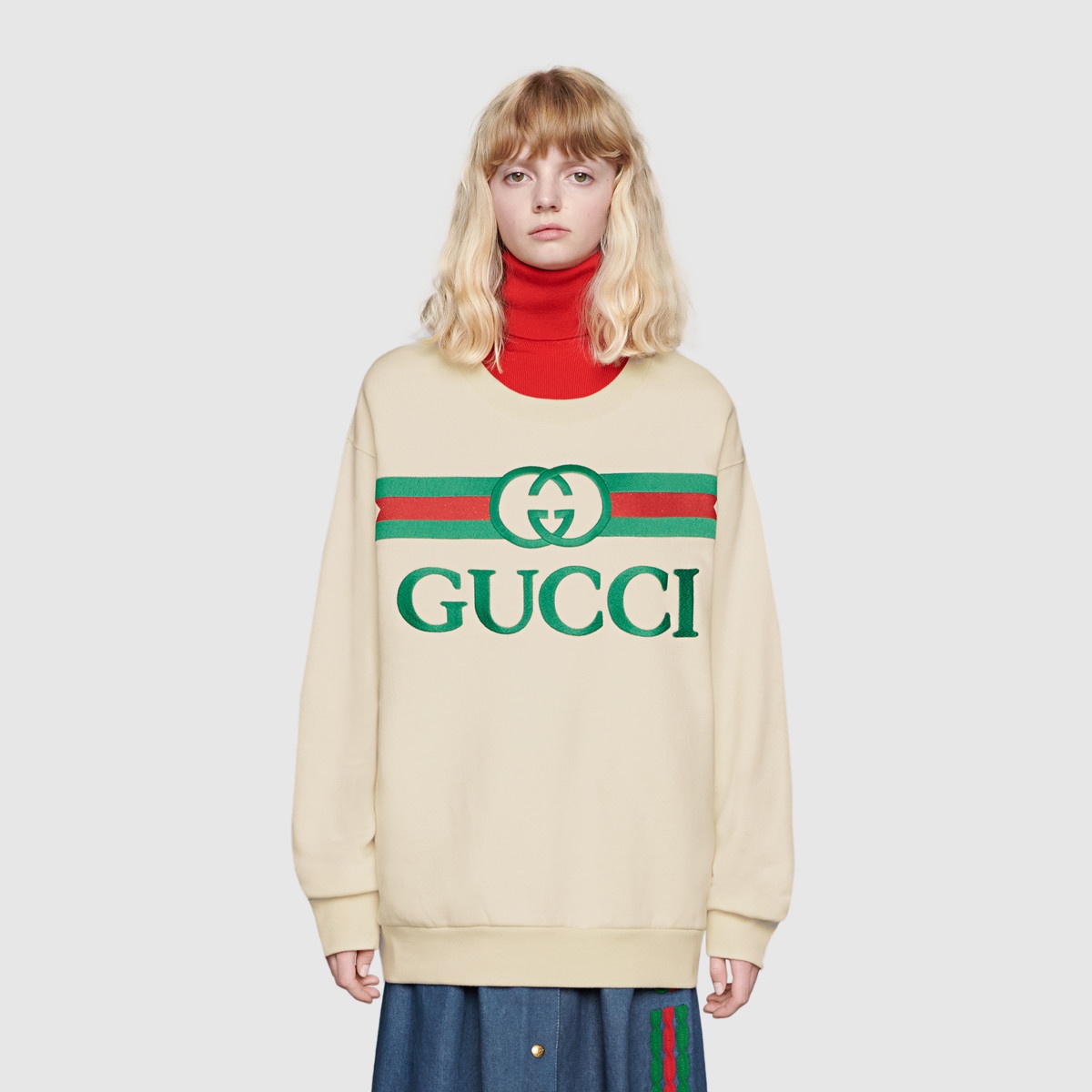 Oversize sweatshirt with Gucci logo - 3