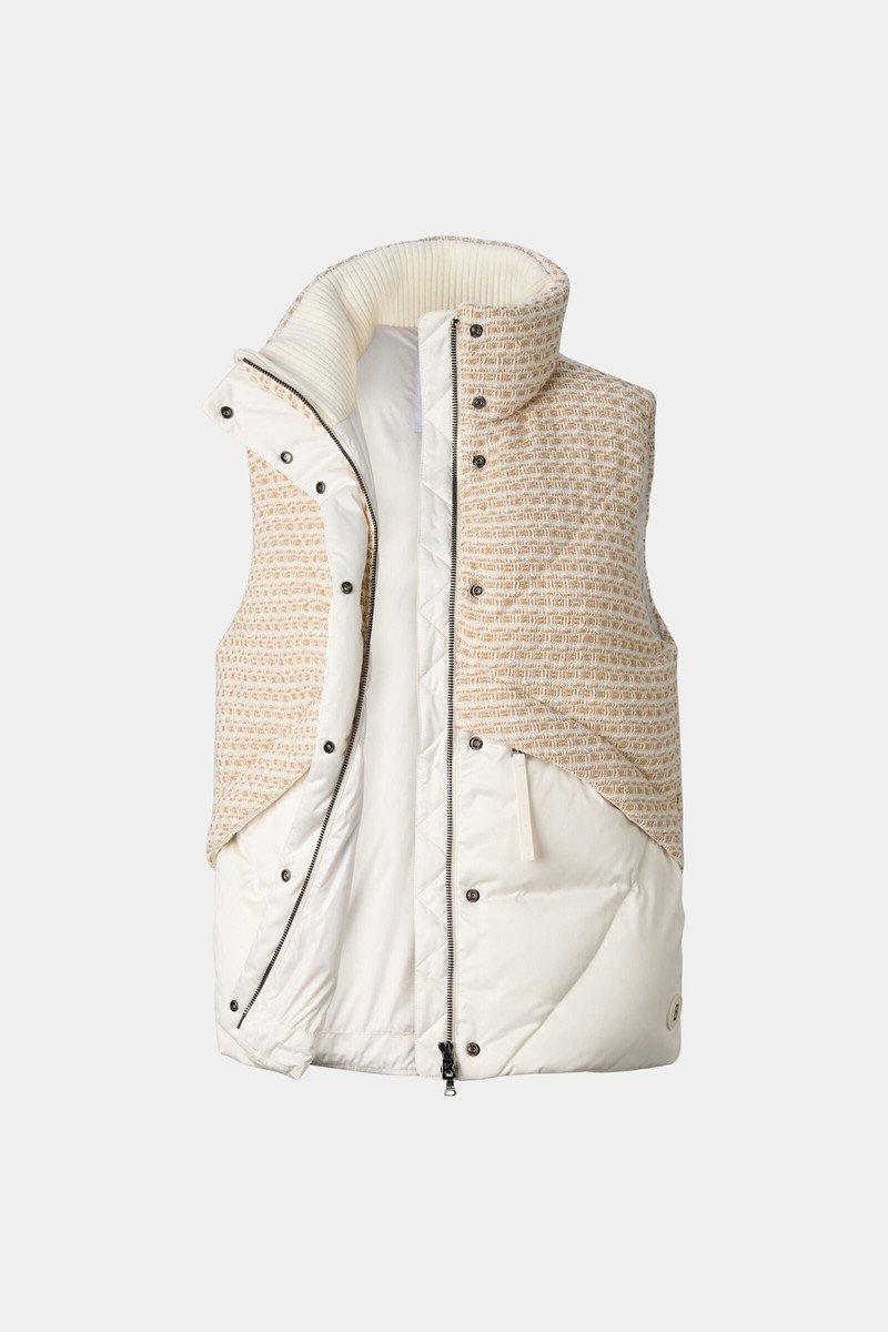 Netty Down Vest in Off-White/Beige 2