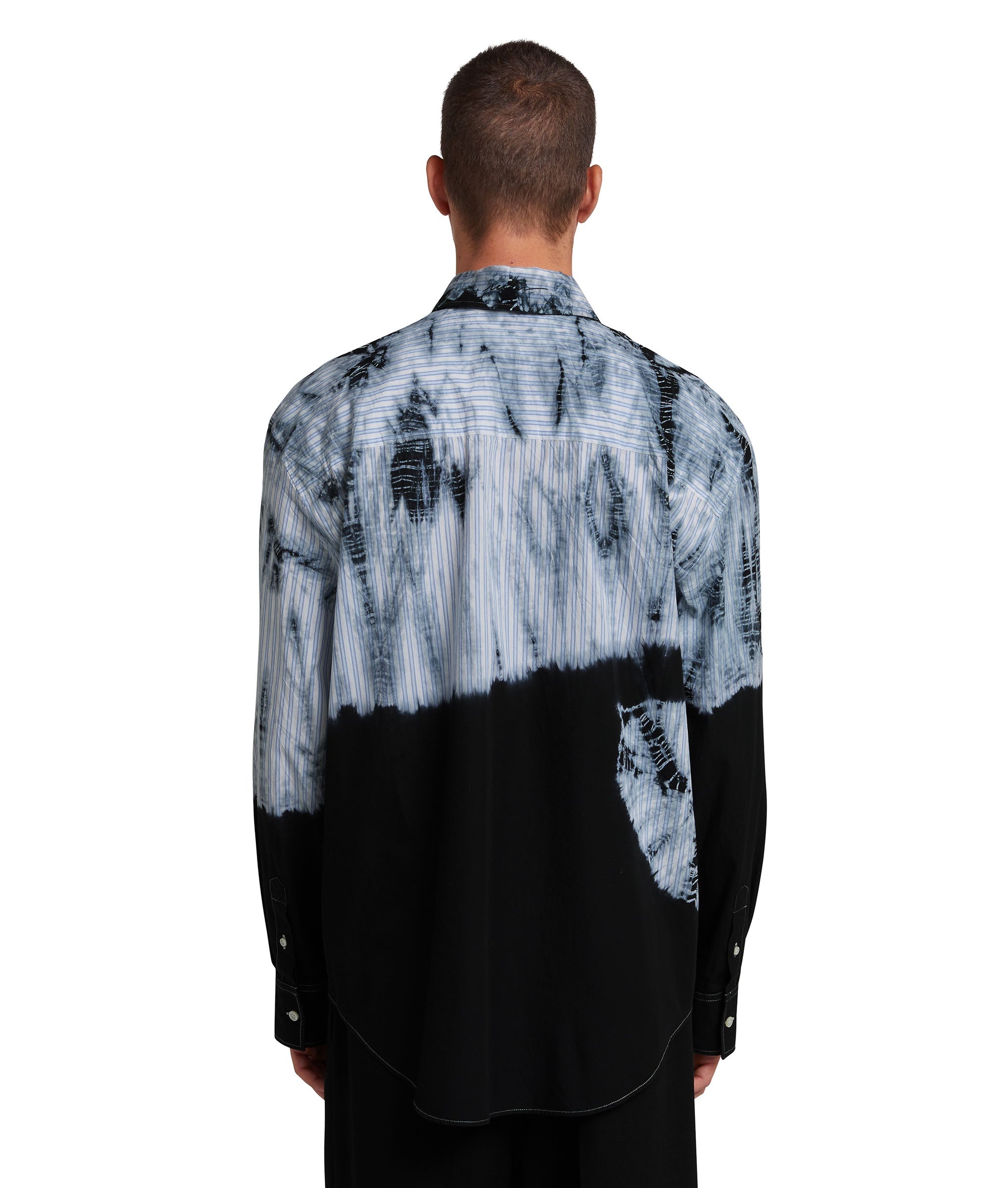 Poplin shirt with tie-dye treatment - 3