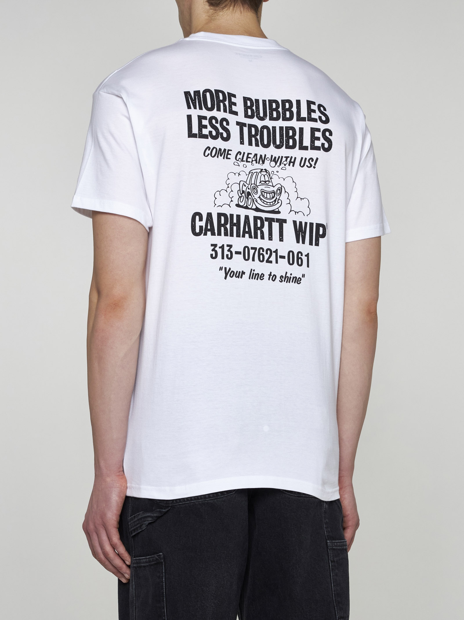 Less Troubles cotton t-shirt - 4