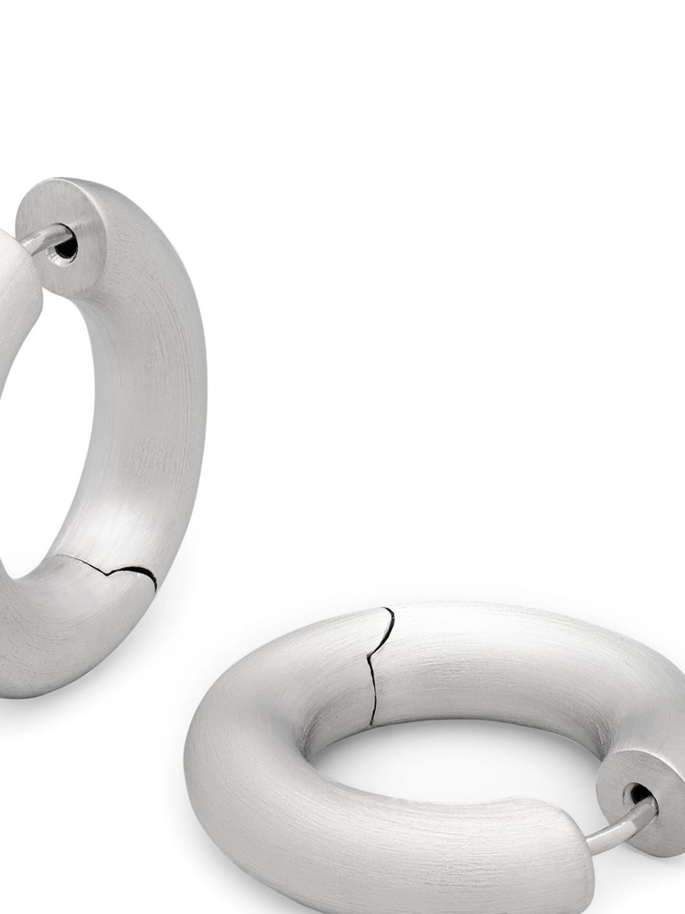 Chunky Hoops Satin earrings - 2
