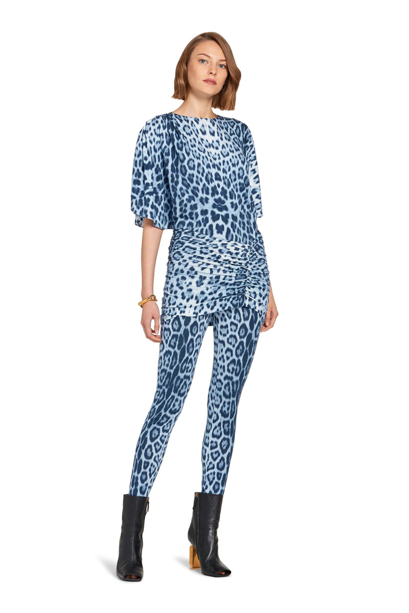 Heritage Jaguar print gathered leggings 5
