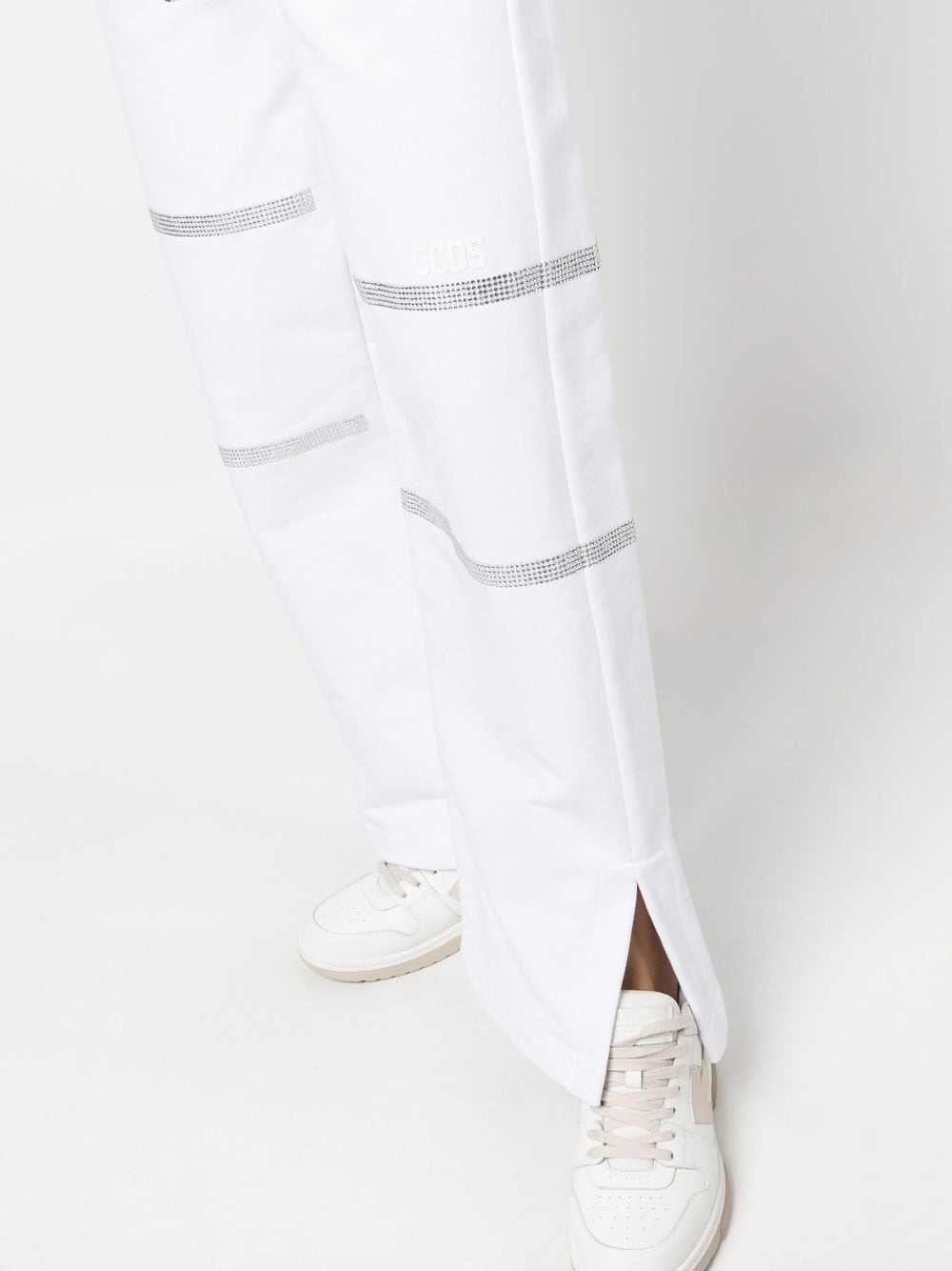 crystal-embellished track pants - 5