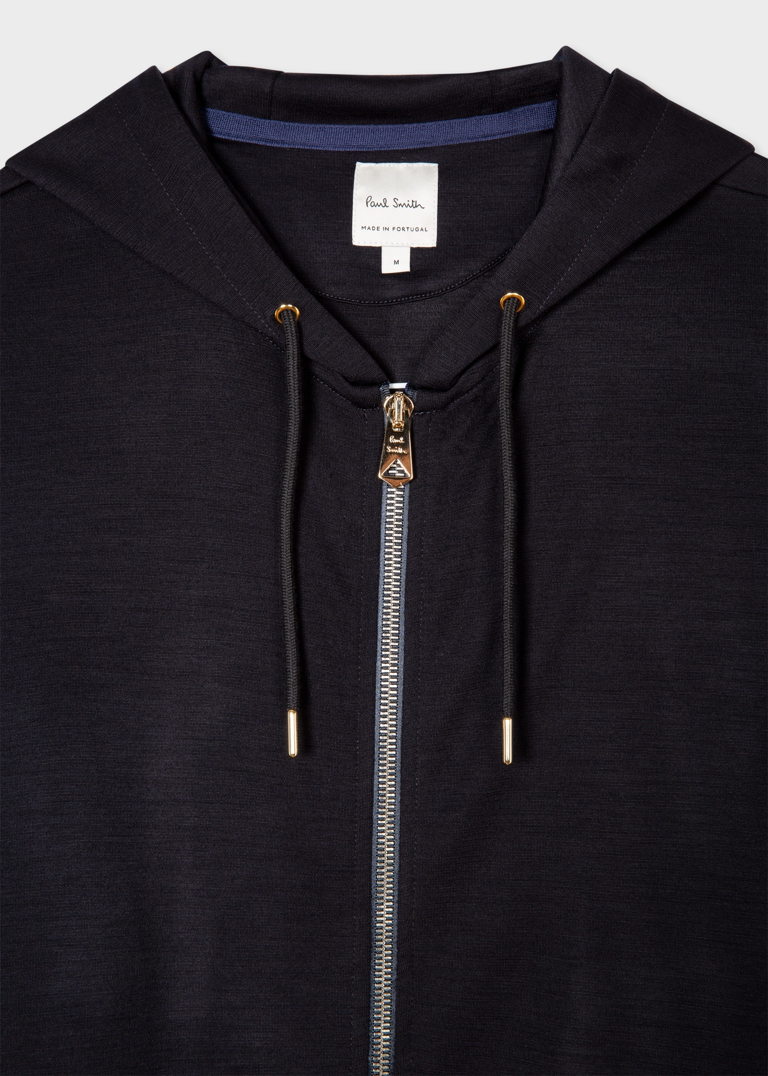 Navy Zip-Front Washable Wool 'Signature Stripe' Hoodie and Sweatpants Set - 3